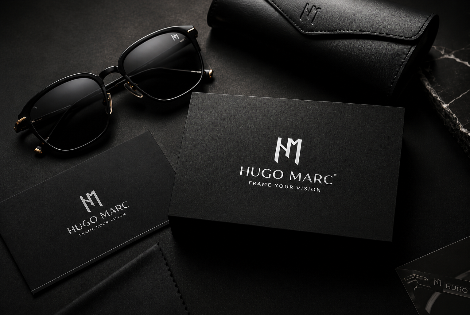 Hugo Marc Luxury Eyewear Flat Lay