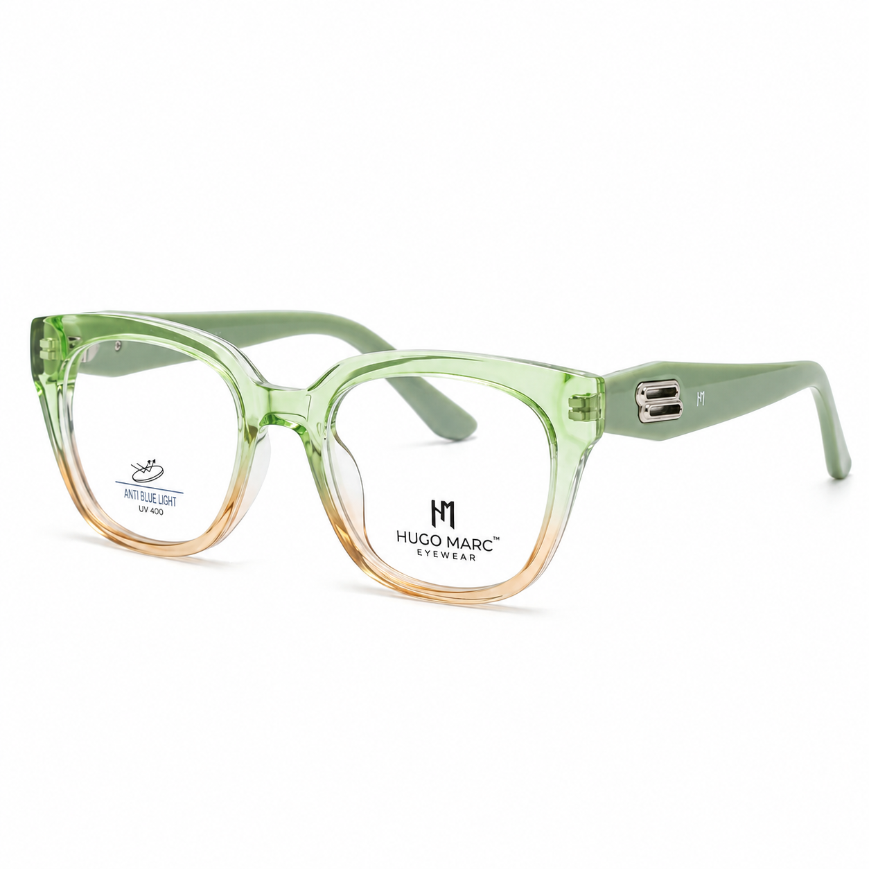Hugo Marc HM-7194 Kids Square Eyeglasses | Stylish Anti Blue Light UV 400 Frame