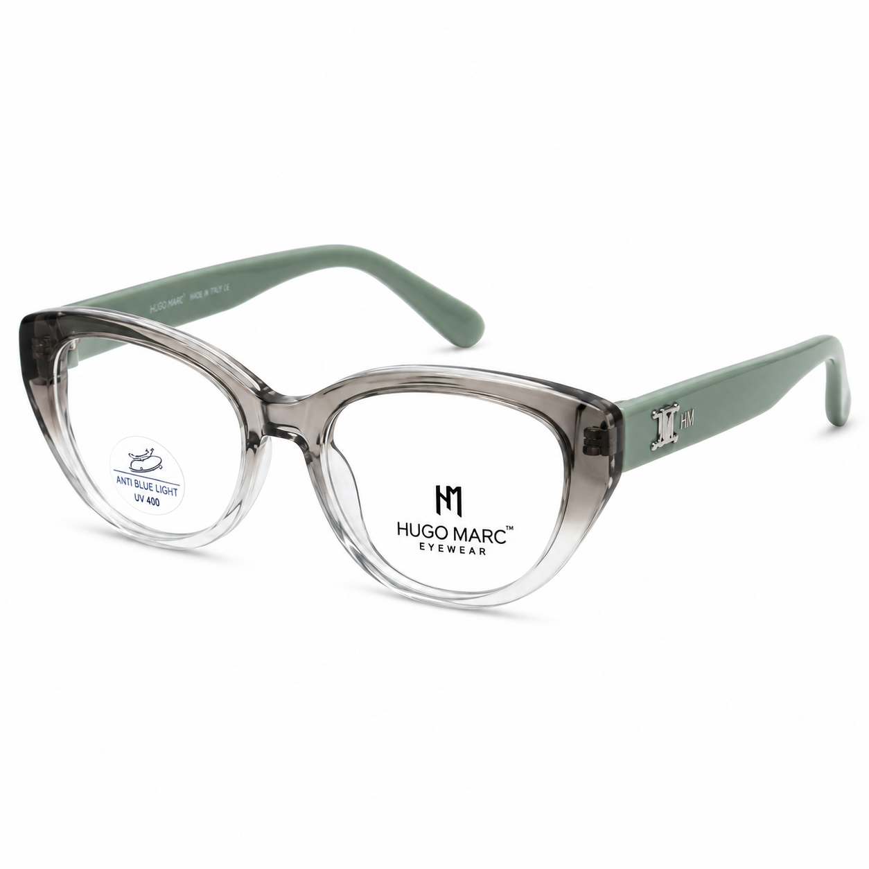 Hugo Marc HM-7200 Kids Cat Eye Eyeglasses | Stylish Anti Blue Light UV 400 Frame