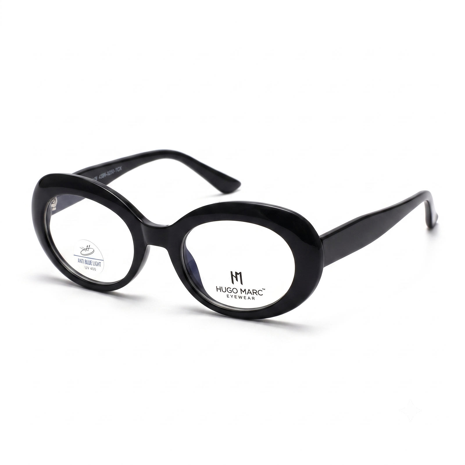 Hugo Marc HM-7129 Women’s Round Eyeglasses | Stylish Oversized Anti Blue Light Frame