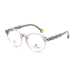 Hugo Marc HM-7059 Kids Round Anti Blue Light Eyeglasses | Stylish Transparent Frame