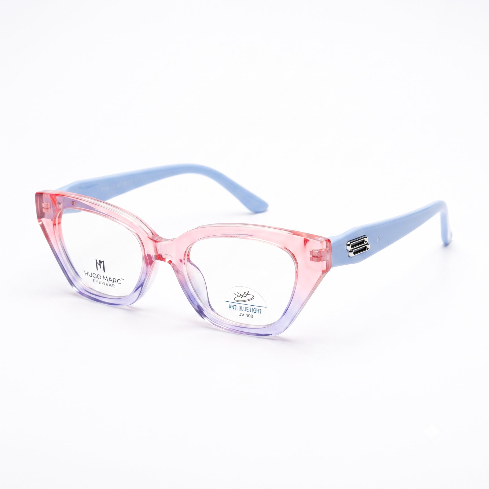 Hugo Marc HM-7195 Kids Cat Eye Eyeglasses | Anti Blue Light UV 400