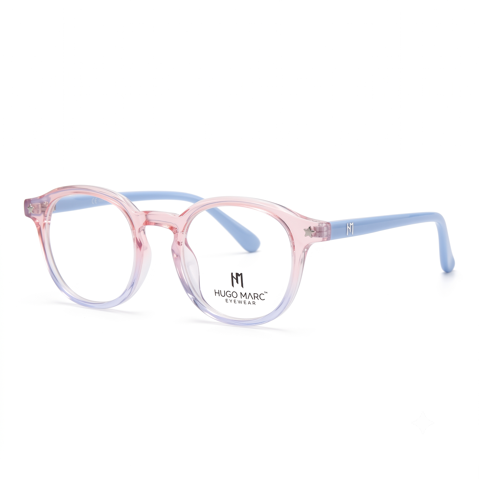 Hugo Marc HM-7114 Kids Round Eyeglasses | Transparent Anti Blue Light Frame
