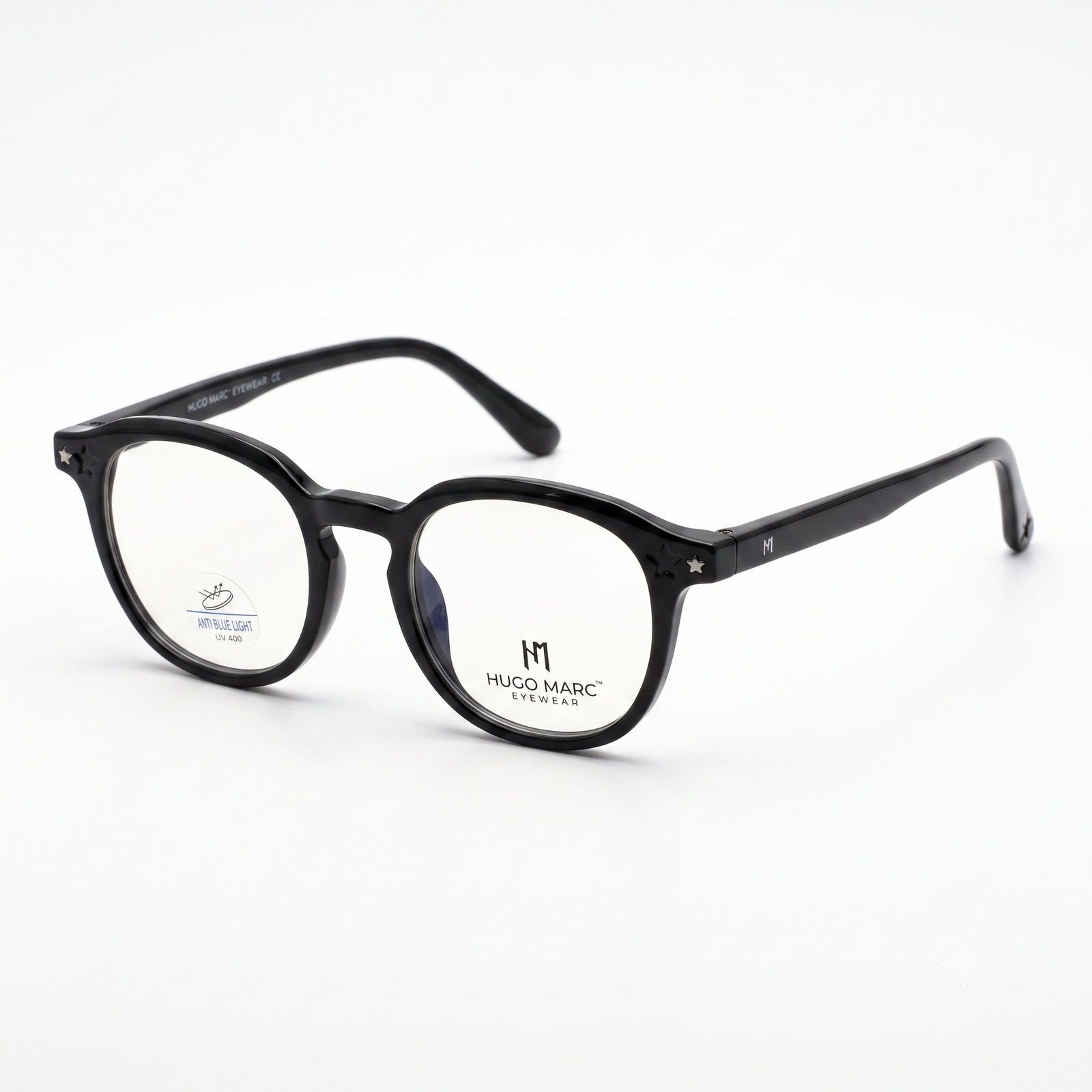 Hugo Marc HM-7114 Kids Round Eyeglasses | Transparent Anti Blue Light Frame