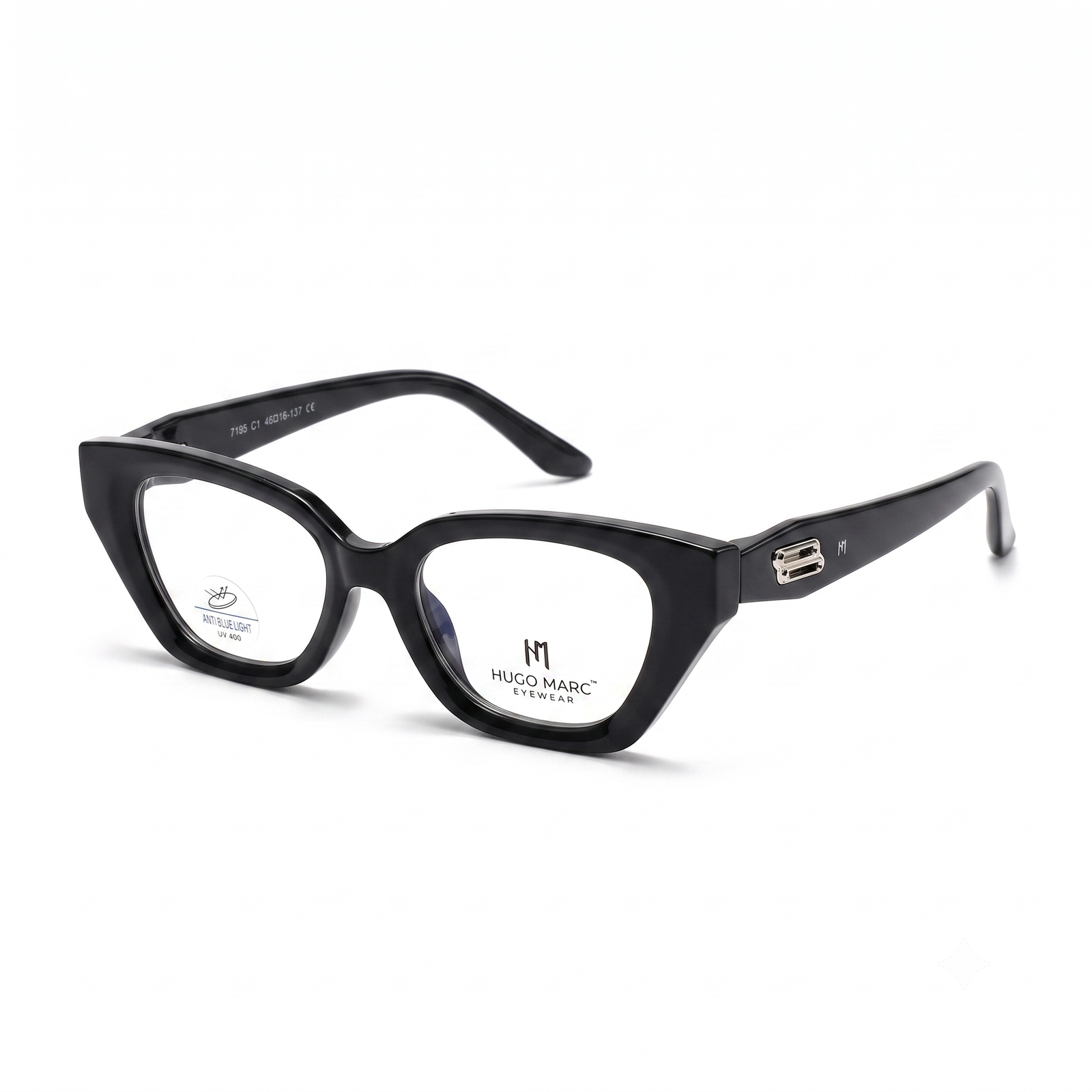 Hugo Marc HM-7195 Kids Cat Eye Eyeglasses | Anti Blue Light UV 400