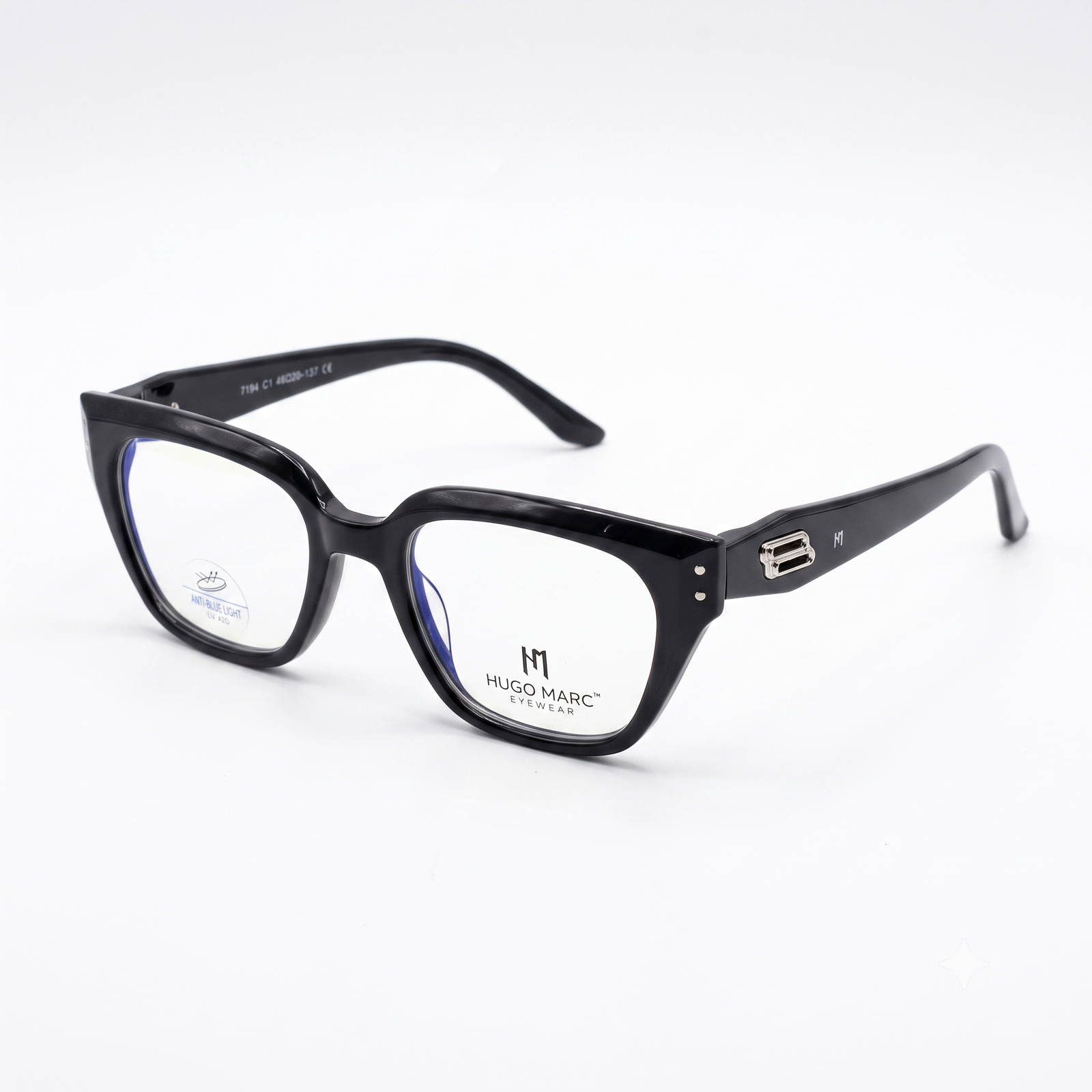 Hugo Marc HM-7194 Kids Square Eyeglasses | Stylish Anti Blue Light UV 400 Frame