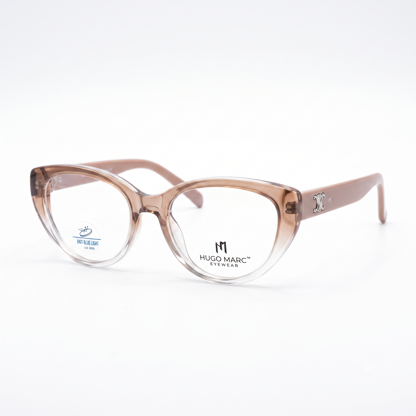 Hugo Marc HM-7200 Kids Cat Eye Eyeglasses | Stylish Anti Blue Light UV 400 Frame