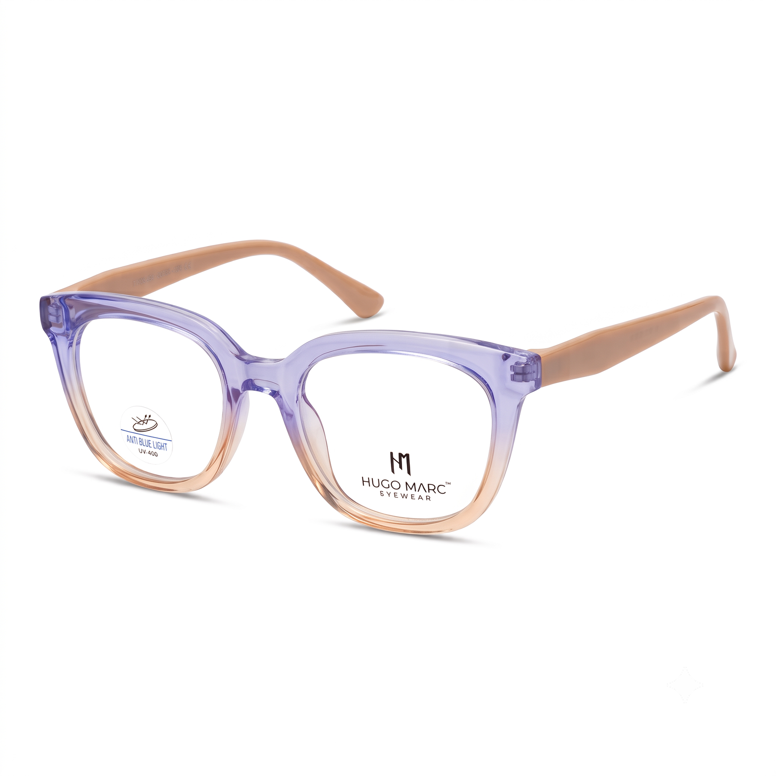 Hugo Marc HM-7136 Women’s and Girl's Square Eyeglasses | Stylish Anti Blue Light Frame - Image 4