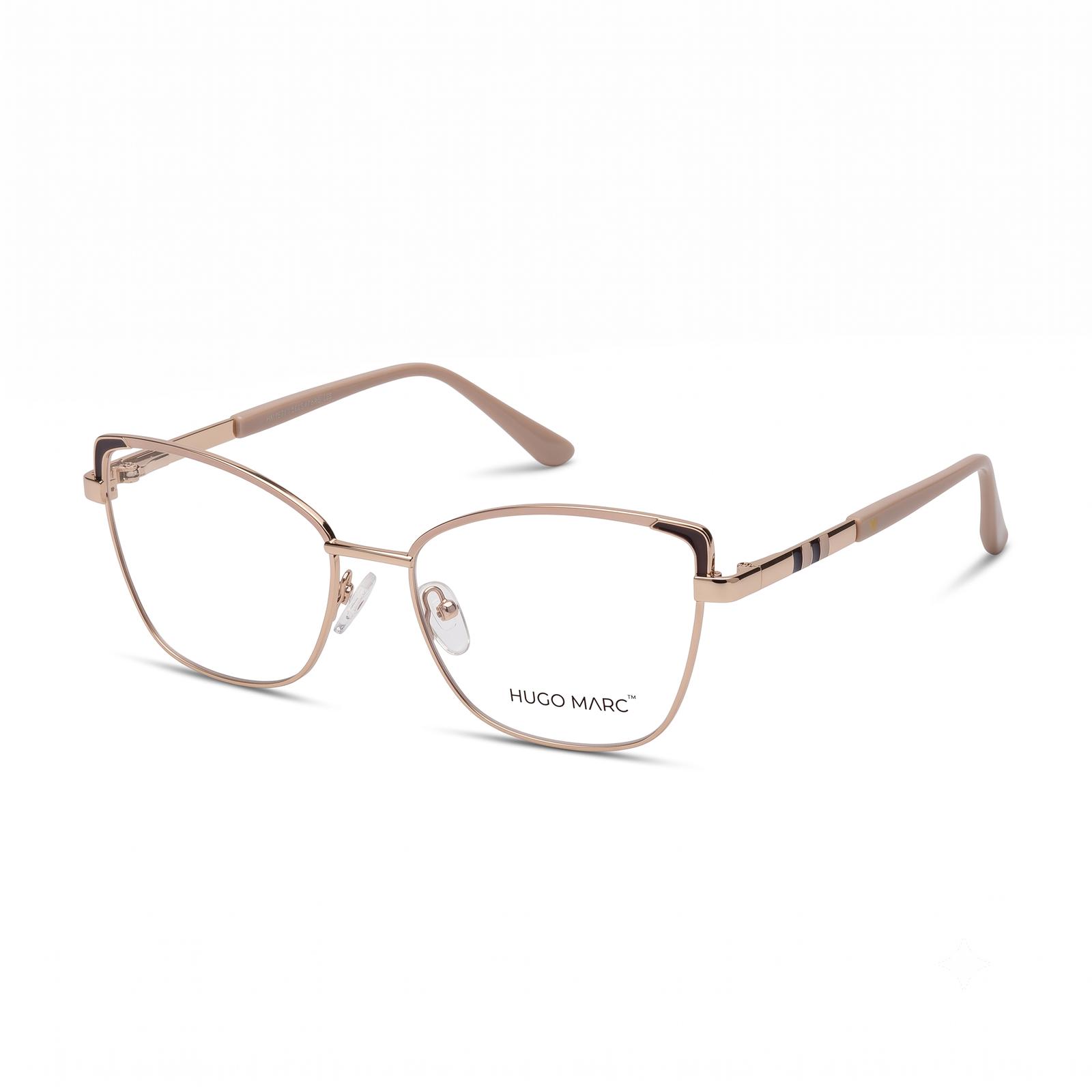 Hugo Marc HM-1571 Women’s Rose Gold Full-Rim Fashion Eyeglasses