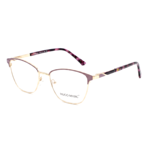 Hugo Marc HM-1576 Women’s Golden Full-Rim Rectangular Fashion Eyeglasses