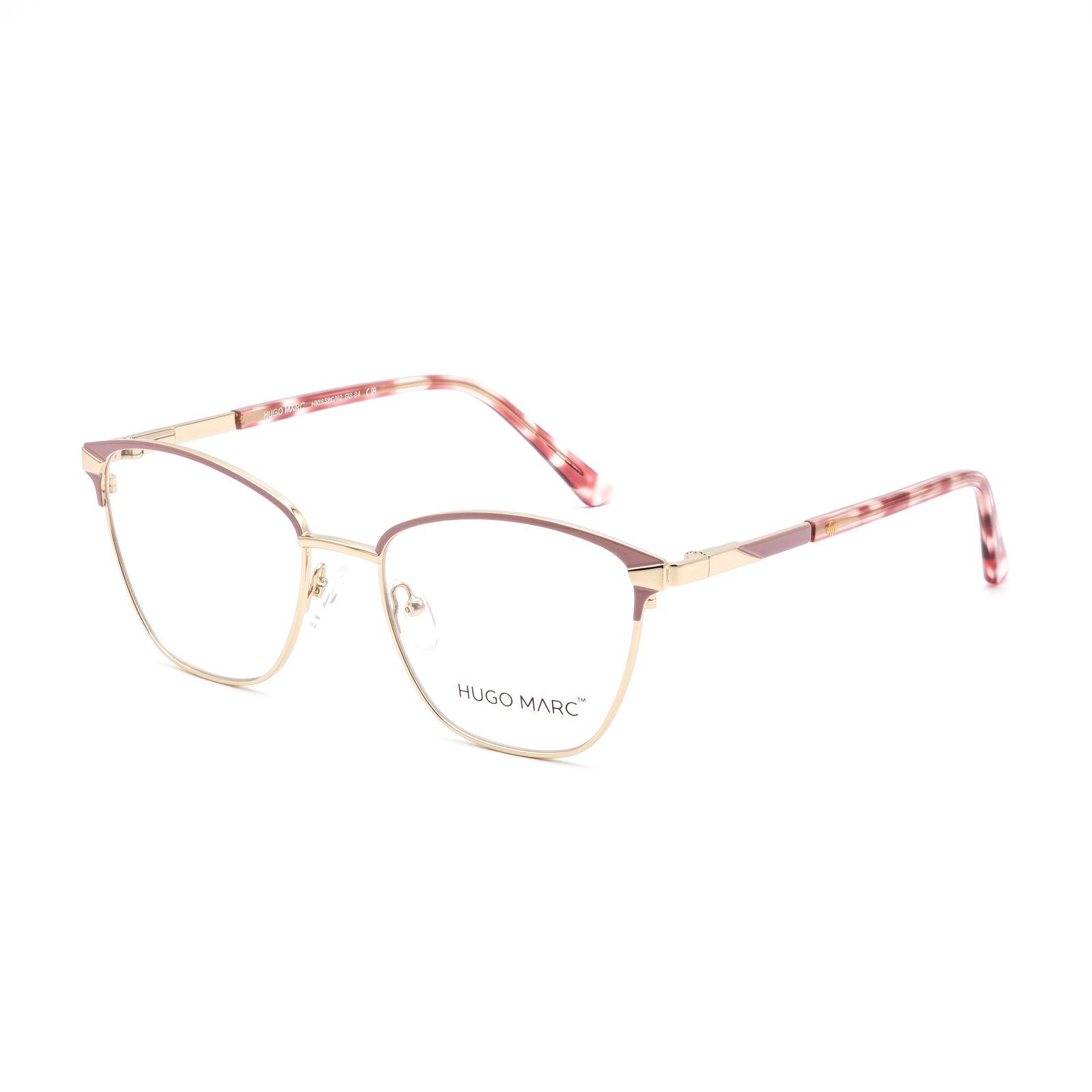 Hugo Marc HM-1576 Women’s Golden Full-Rim Rectangular Fashion Eyeglasses - Image 4