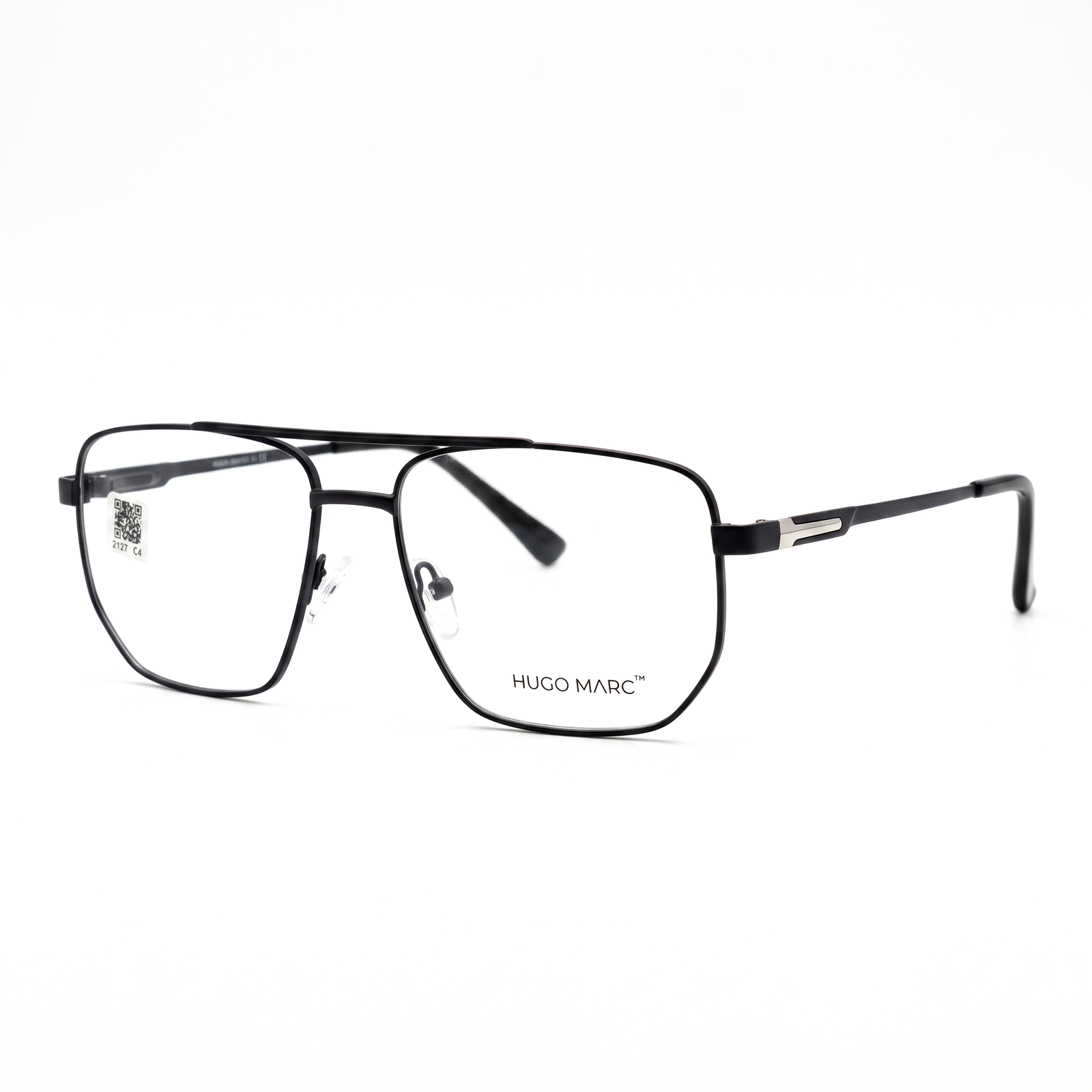 Hugo Marc HM-2117 Men’s Rectangular Full Rim Metal Eyeglasses