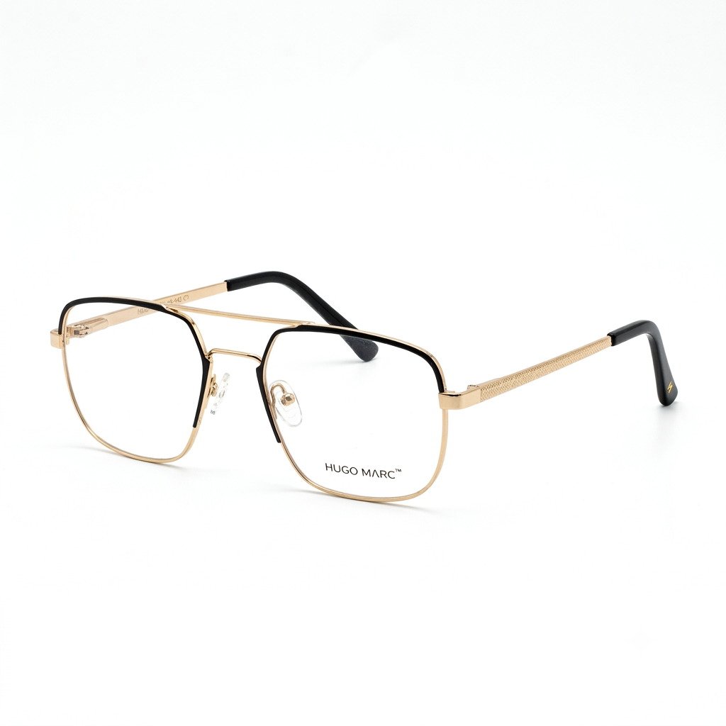 Hugo Marc HM-2122 Rectangular Full Rim Metal Eyeglasses for Men