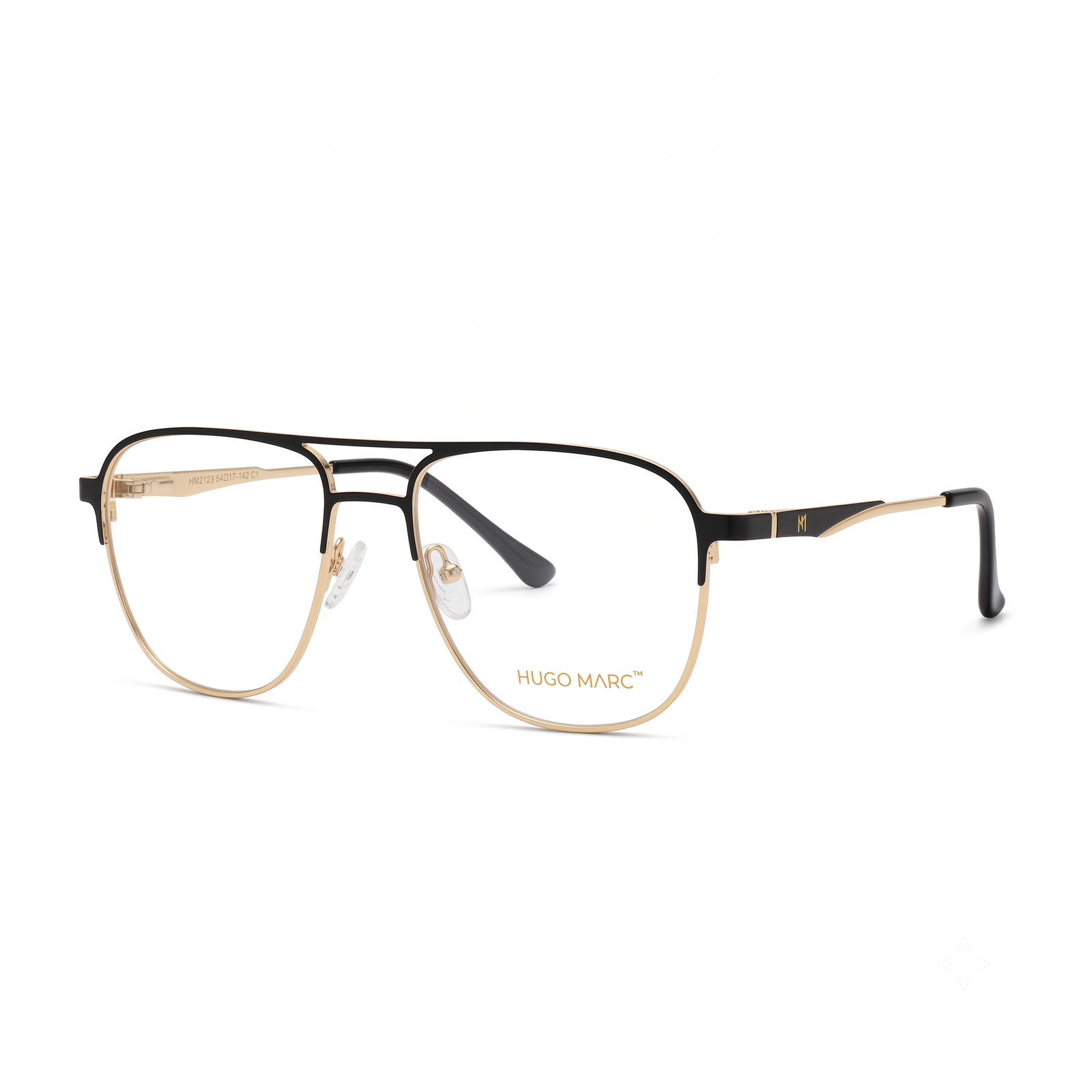 Hugo Marc HM-2123 Men’s Rectangular Full Rim Metal Frame Eyeglasses - Image 2