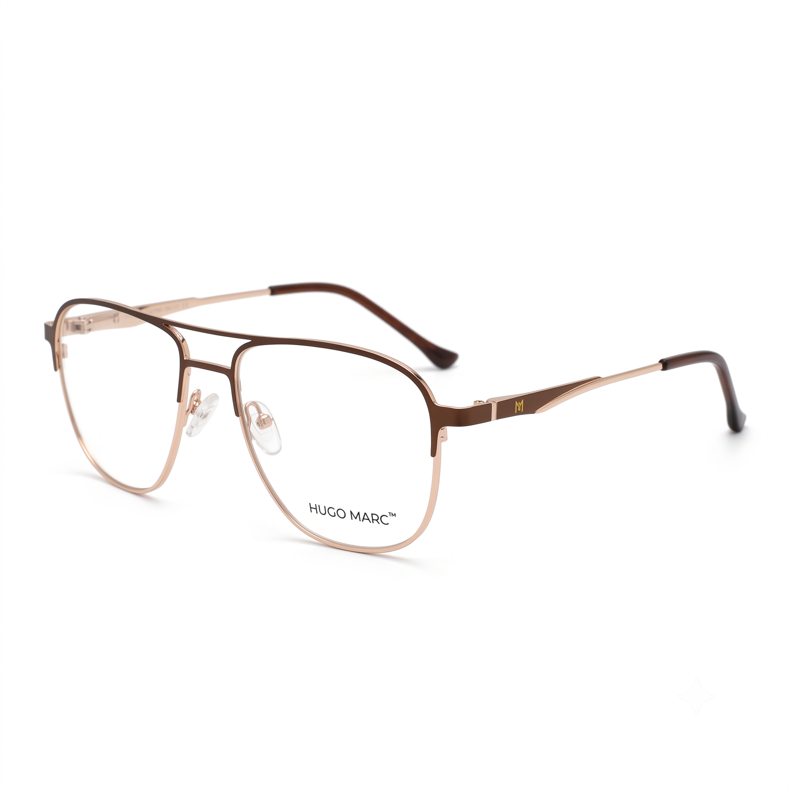 Hugo Marc HM-2123 Men’s Rectangular Full Rim Metal Frame Eyeglasses