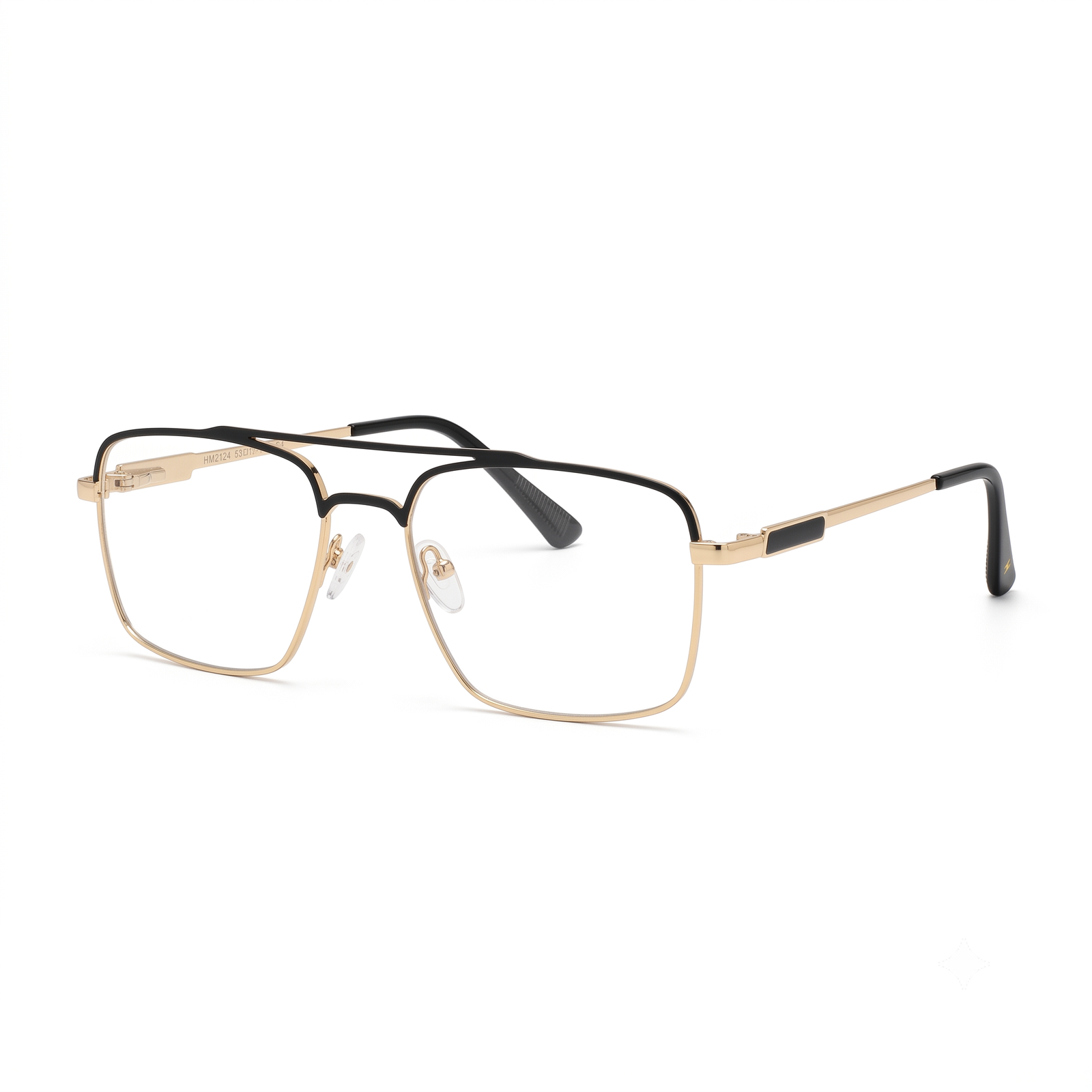 Hugo Marc HM-2124 Men’s Rectangular Full Rim Metal Frame Eyeglasses