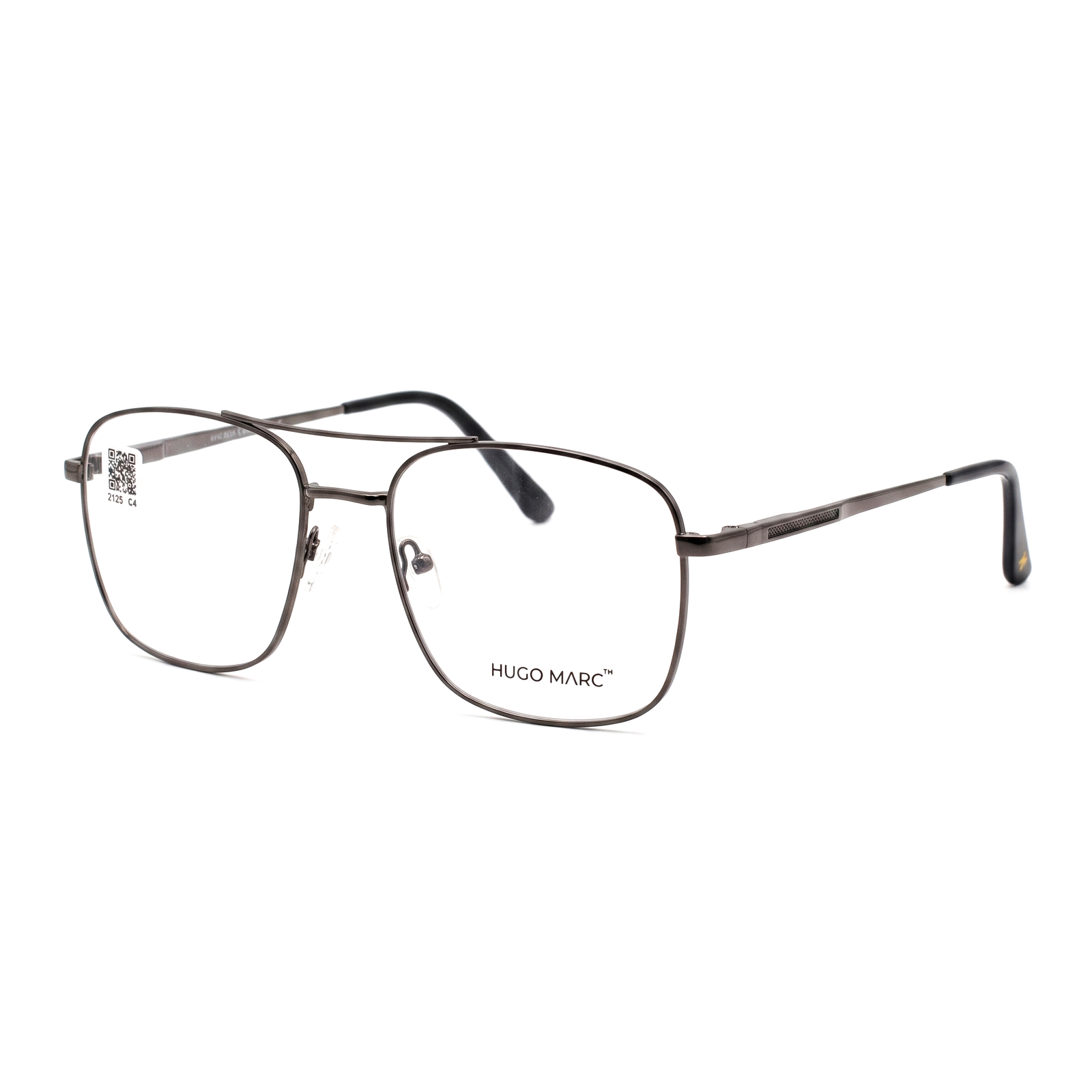 Hugo Marc HM-2125 Men’s Rectangular Full Rim Metal Frame Eyeglasses
