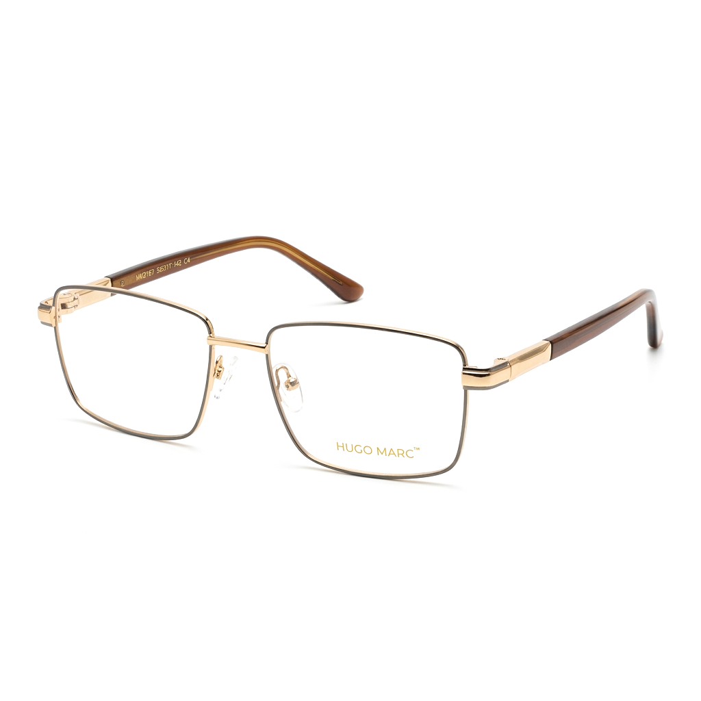Hugo Marc HM-2157 Men’s Rectangular Metal Optical Frame