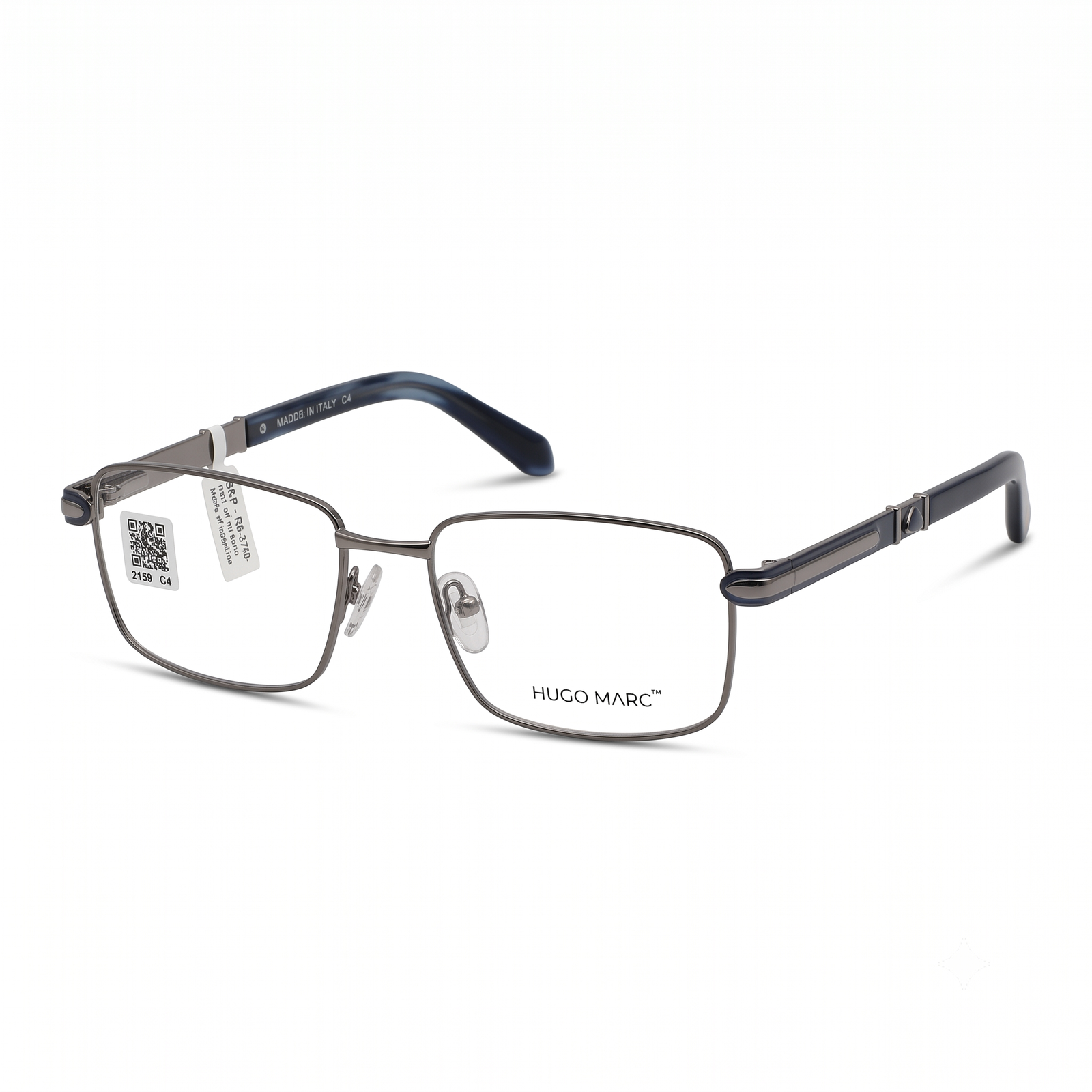 Hugo Marc HM-2159 Men’s Rectangular Full-Rim Optical Frame