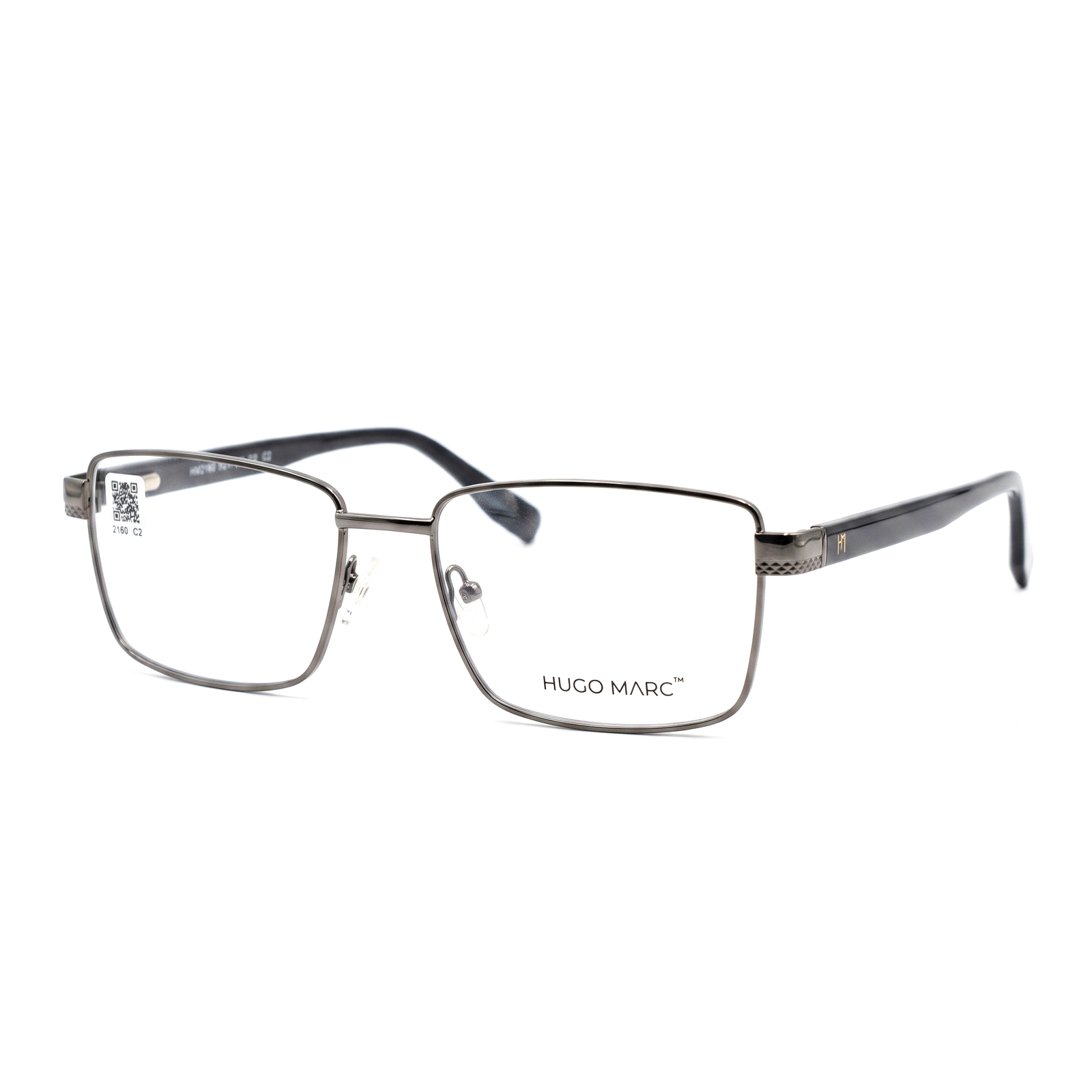 Hugo Marc HM-2160 Men’s Rectangular Full-Rim Optical Frame