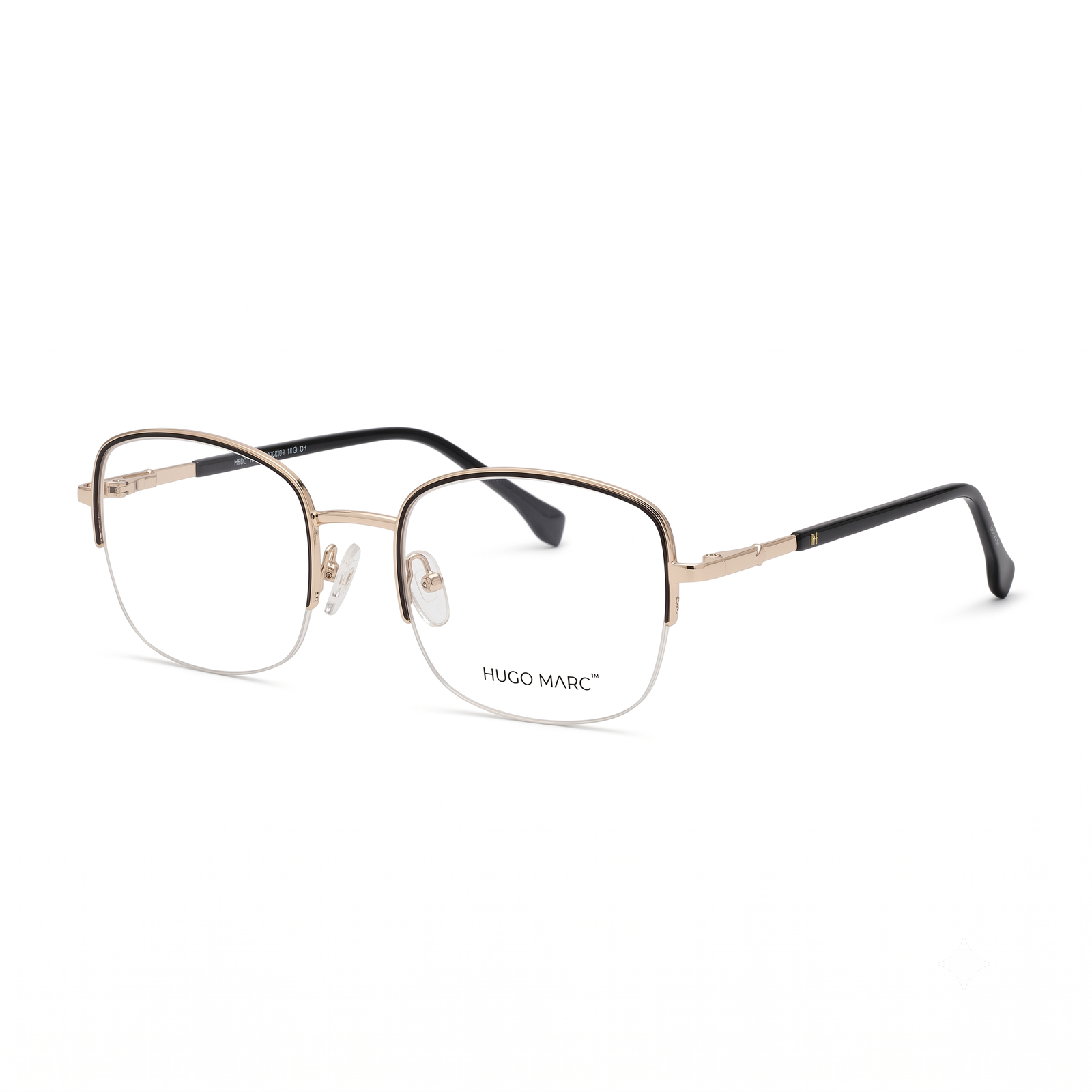 Hugo Marc HM-2130 rounded square metal eyeglasses for women