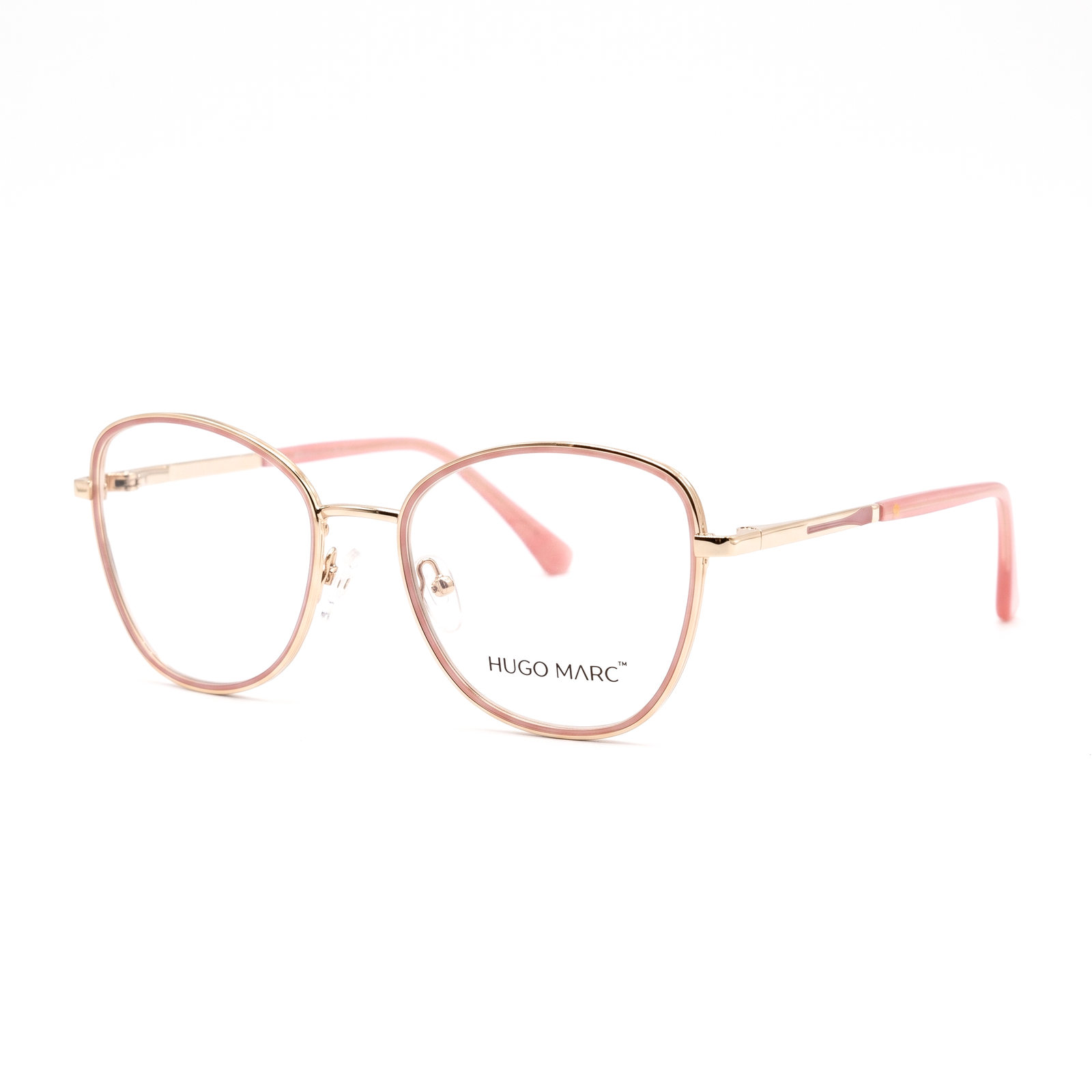 Hugo Marc HM-2128 Rounded Geometric Metal Eyeglasses for Women - Image 4