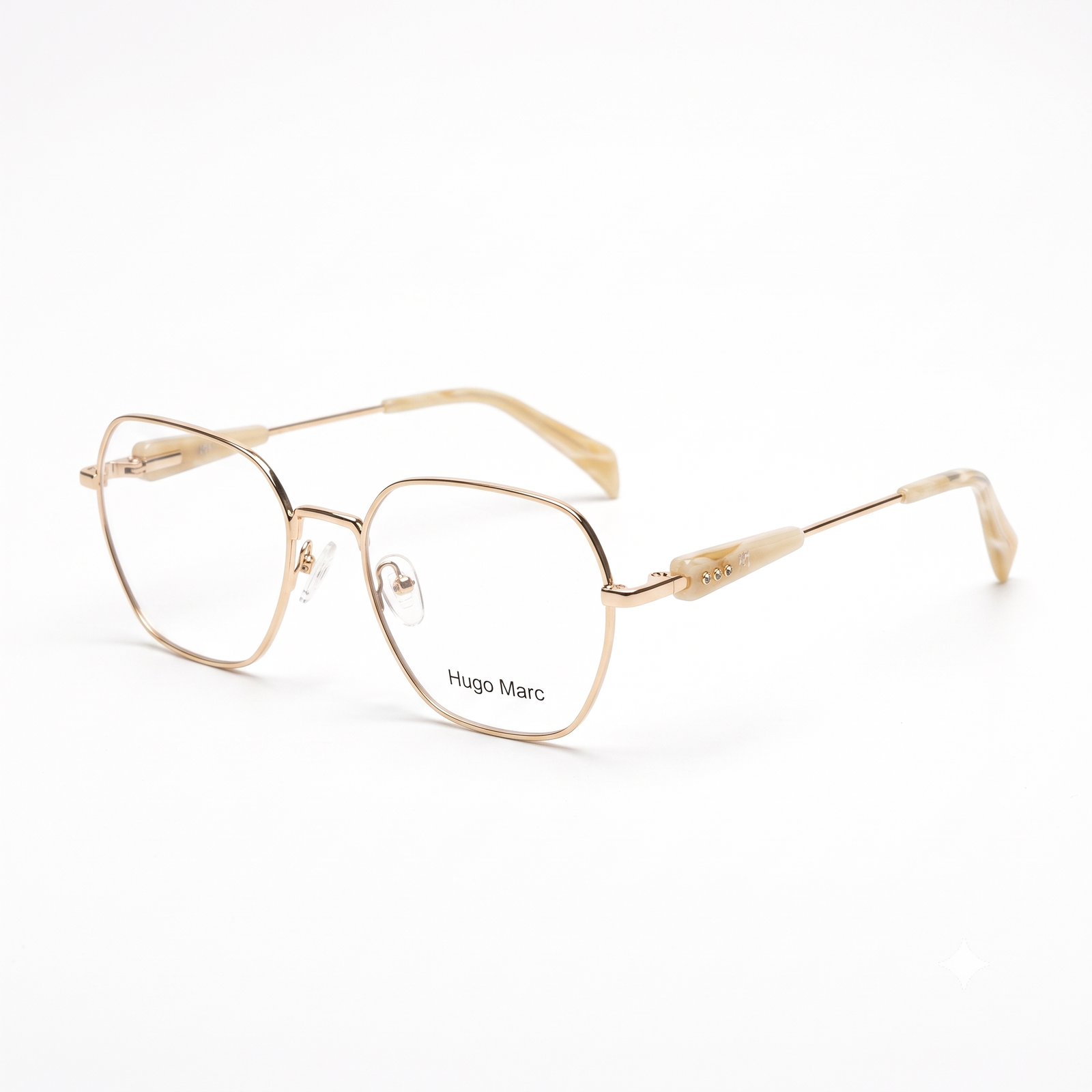 Hugo Marc HM-2179 Soft Geometric Metal Eyeglasses for Women - Image 2