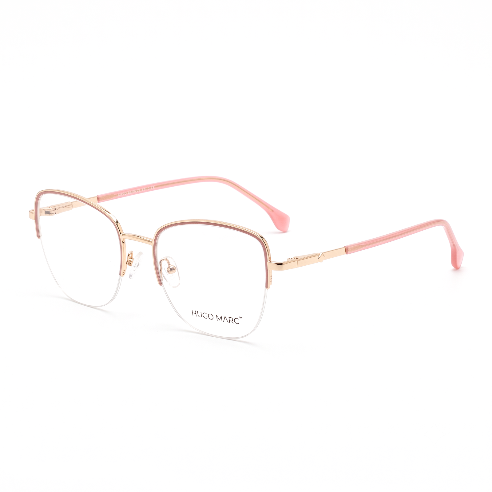 Hugo Marc HM-2130 rounded square metal eyeglasses for women