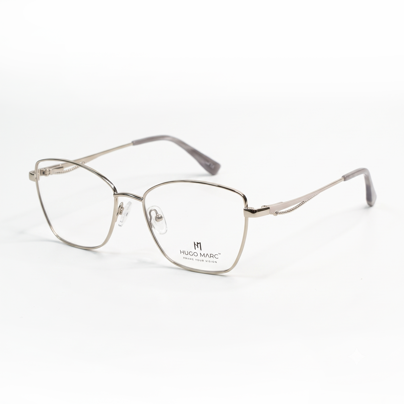 Hugo Marc HM-2051 Elegant Geometric Metal Eyeglasses for Women - Image 2