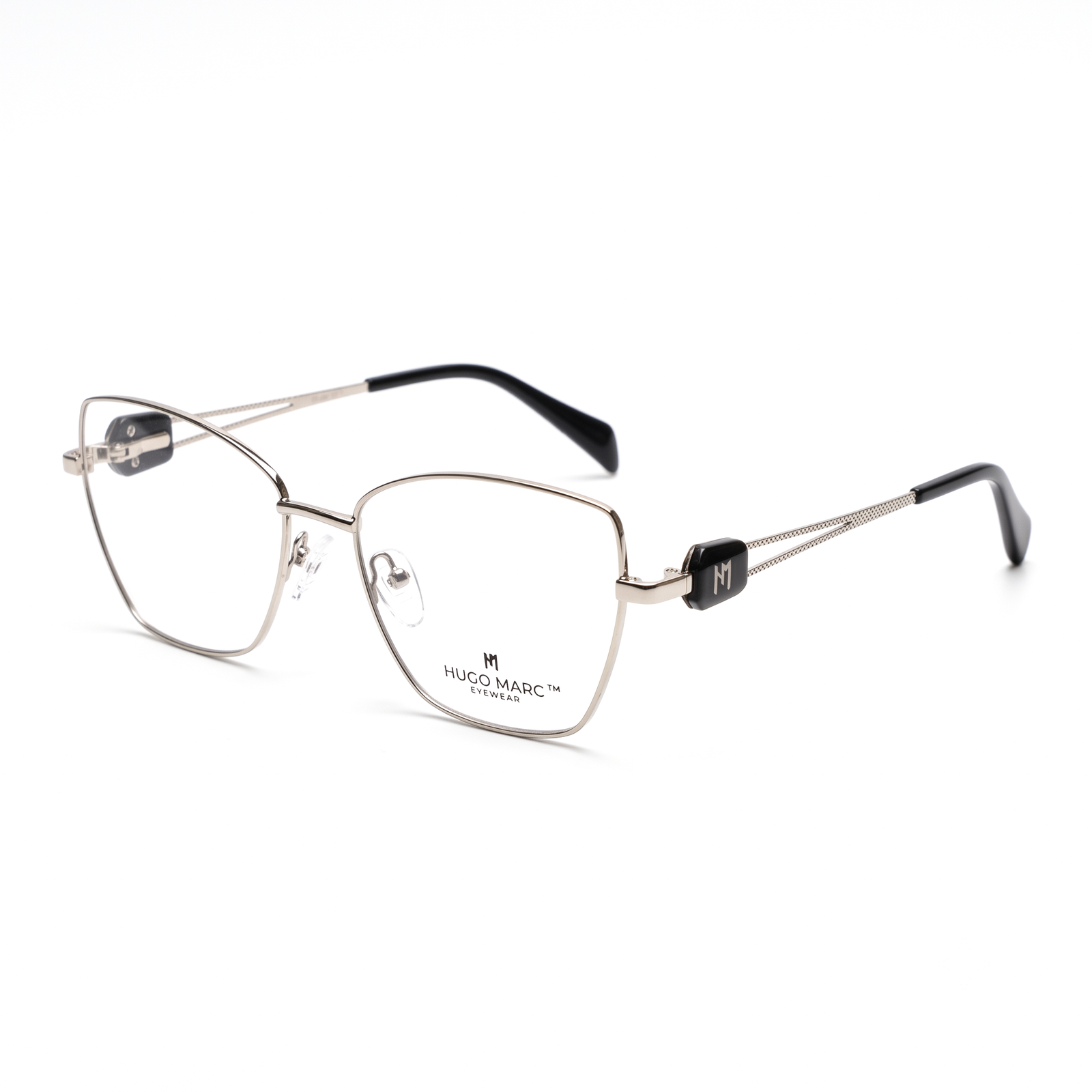 Hugo Marc HM-2176 Rounded Square Metal Eyeglasses for Women - Image 3