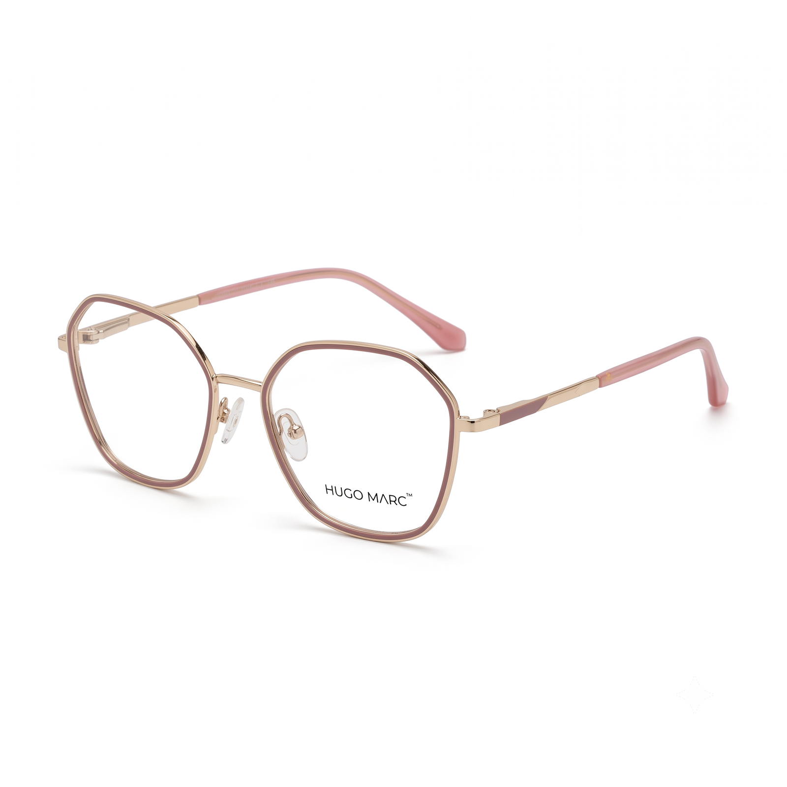 Hugo Marc HM-2127 soft square metal eyeglasses for women