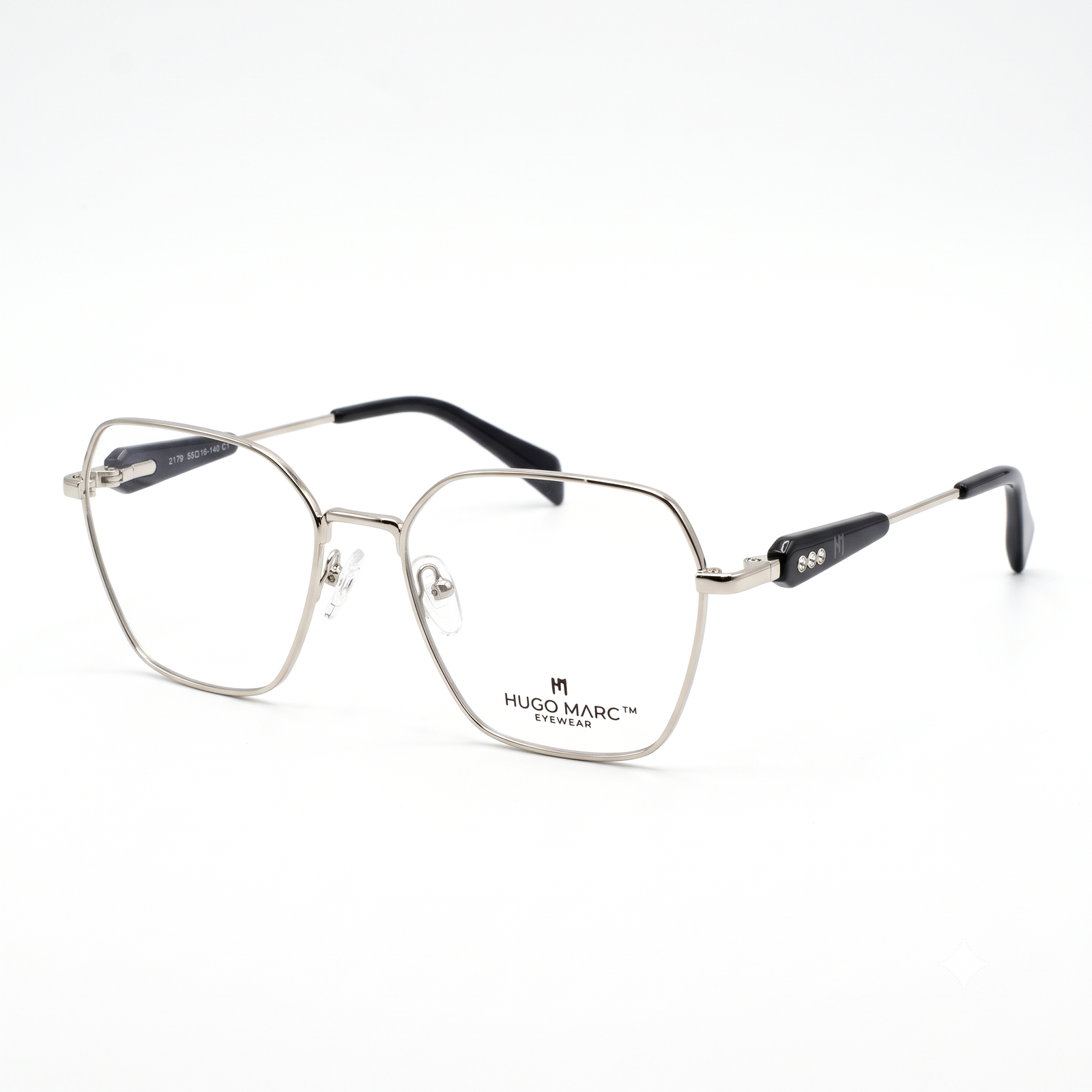 Hugo Marc HM-2179 Soft Geometric Metal Eyeglasses for Women - Image 4