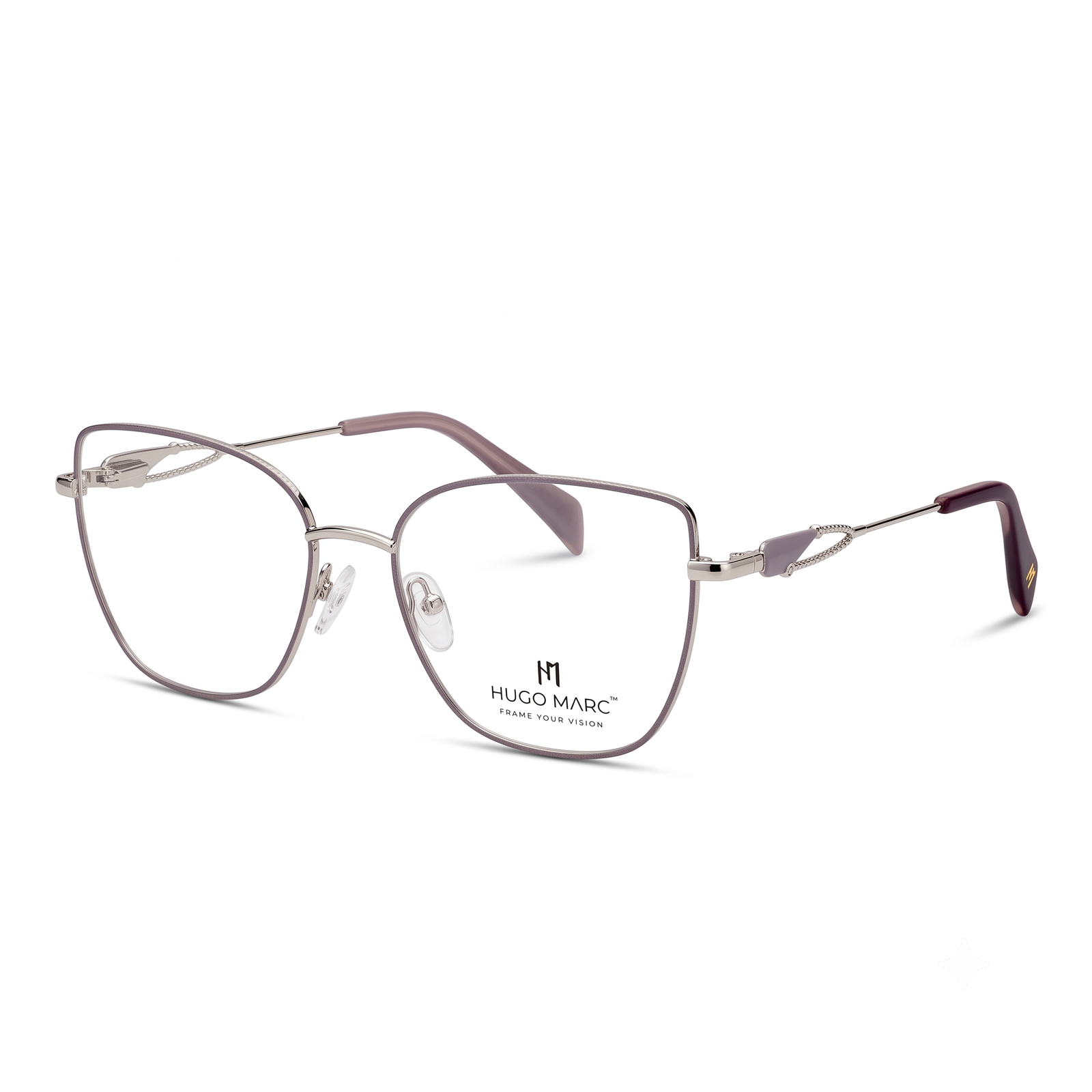 Hugo Marc HM-2053 Geometric Metal Eyeglasses for Women - Image 3