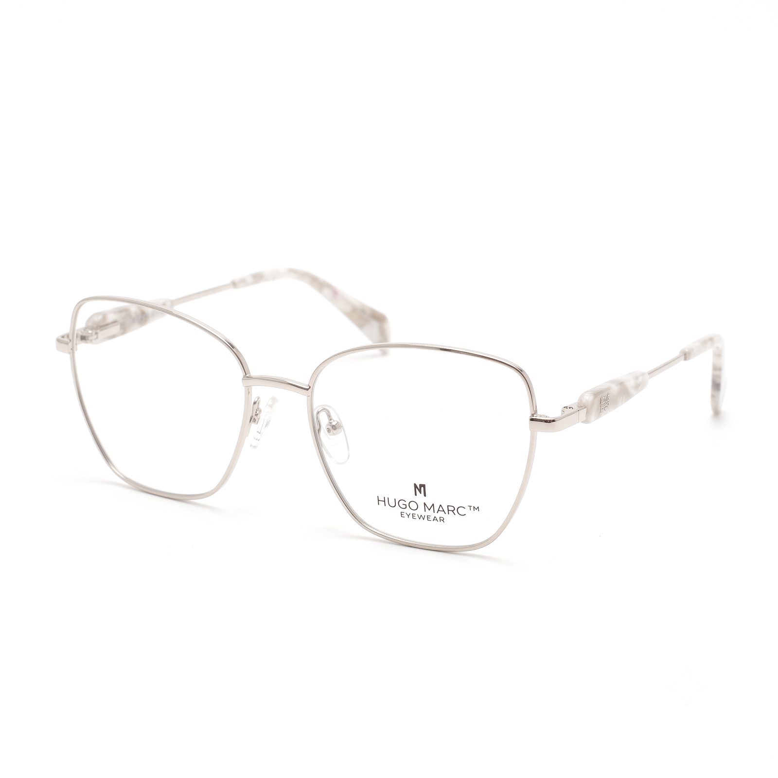 Hugo Marc HM-2178 rounded rectangle metal eyeglasses for women