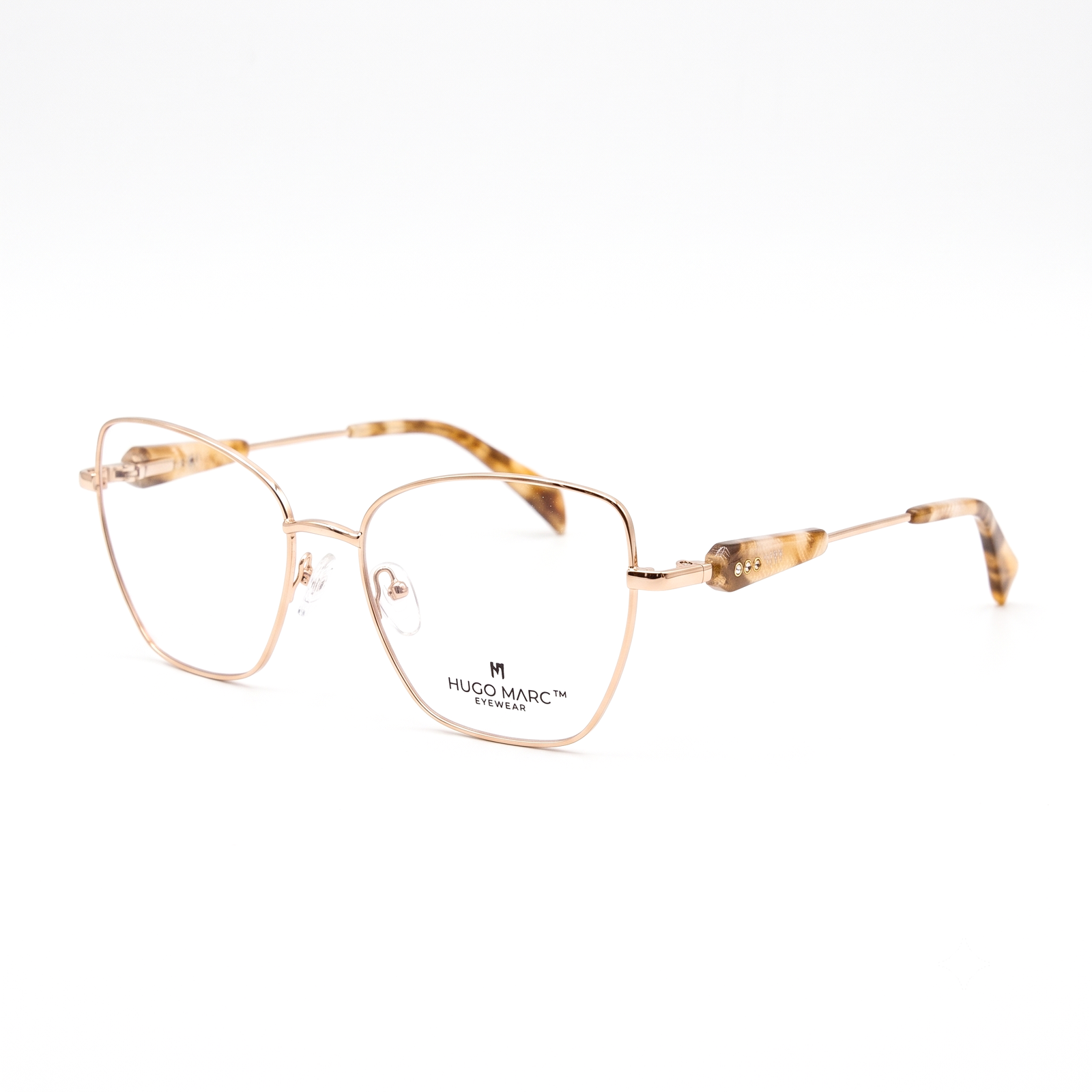 Hugo Marc HM-2178 Rounded Rectangle Metal Eyeglasses for Women - Image 3