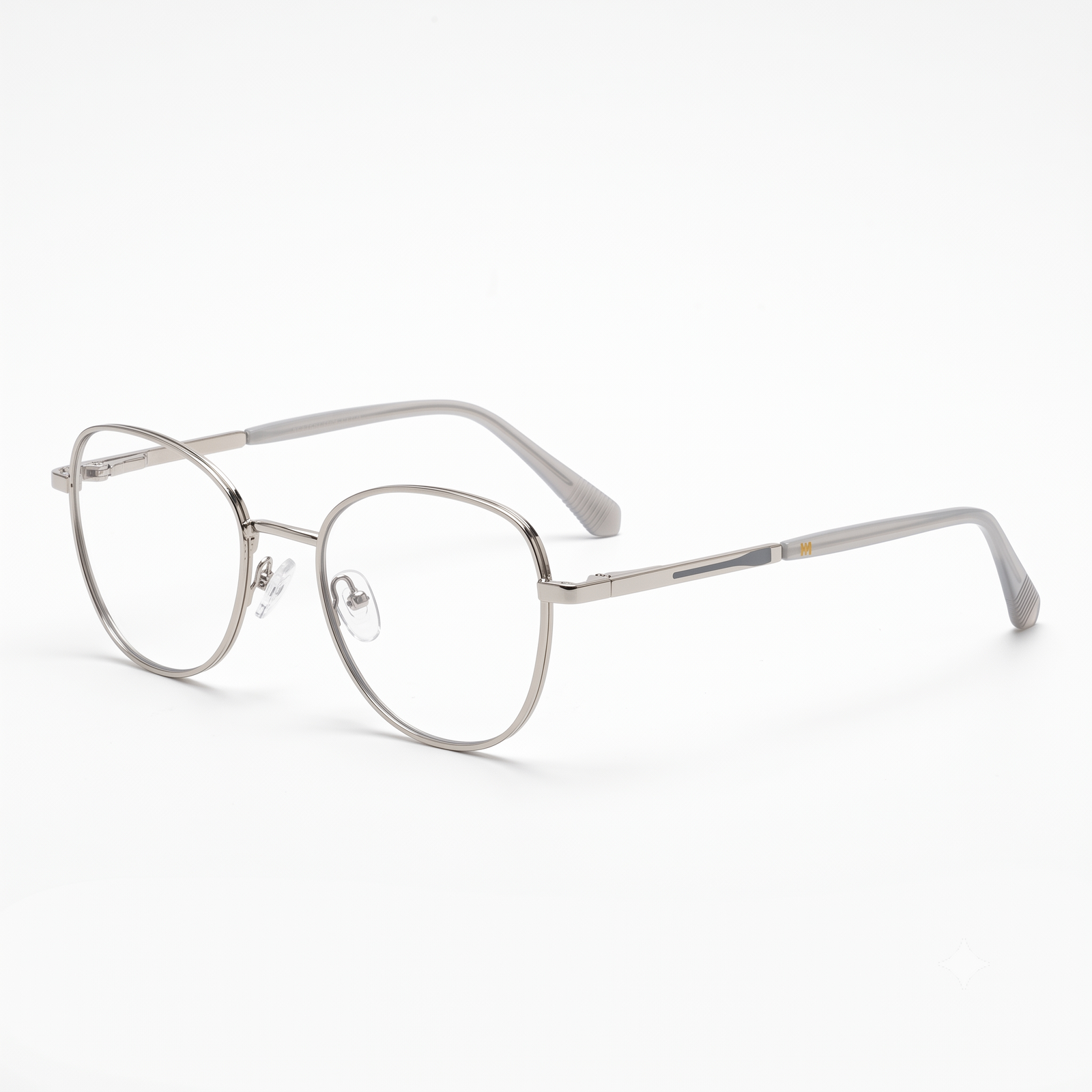 Hugo Marc HM-2128 rounded geometric metal eyeglasses for women