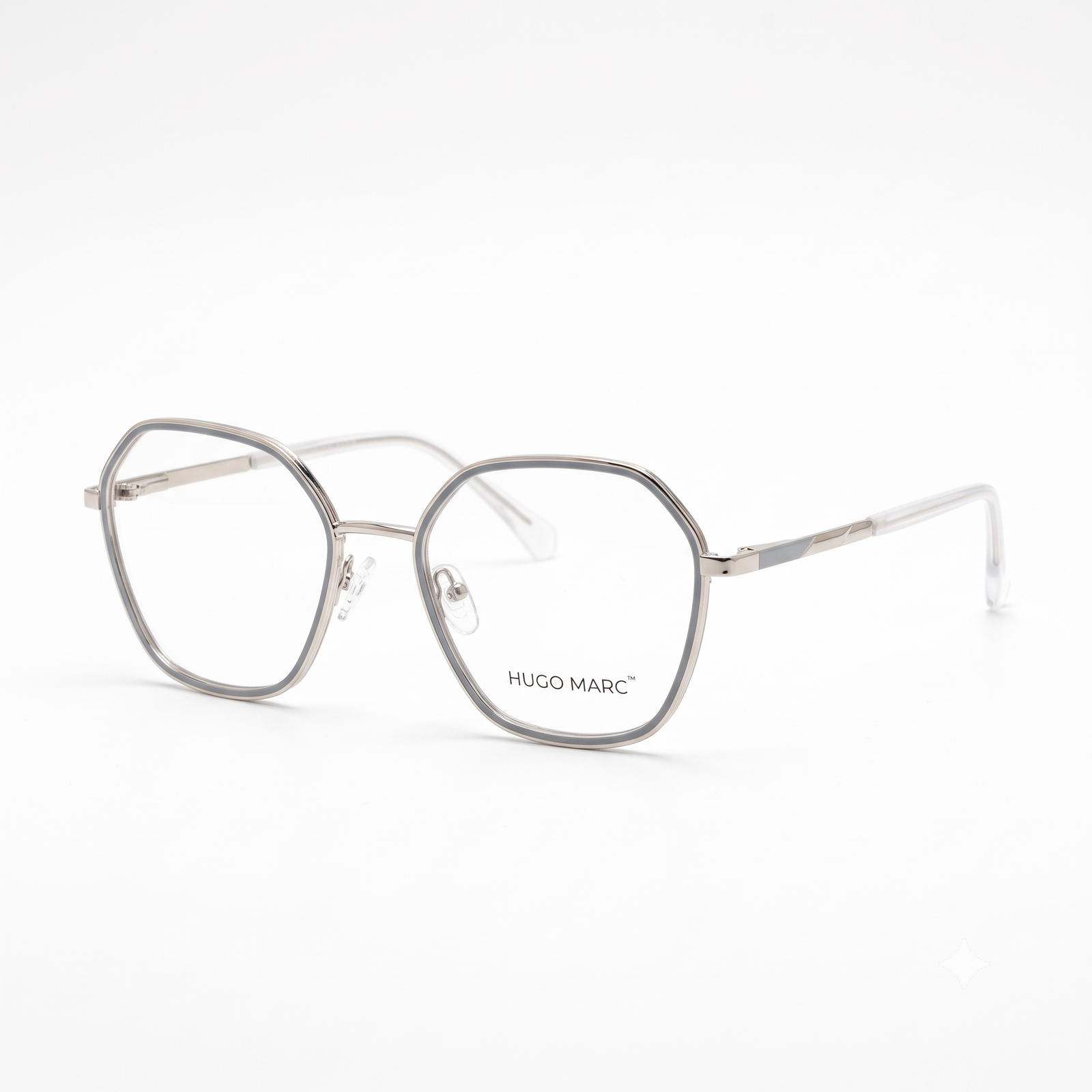 Hugo Marc HM-2127 soft square metal eyeglasses for women