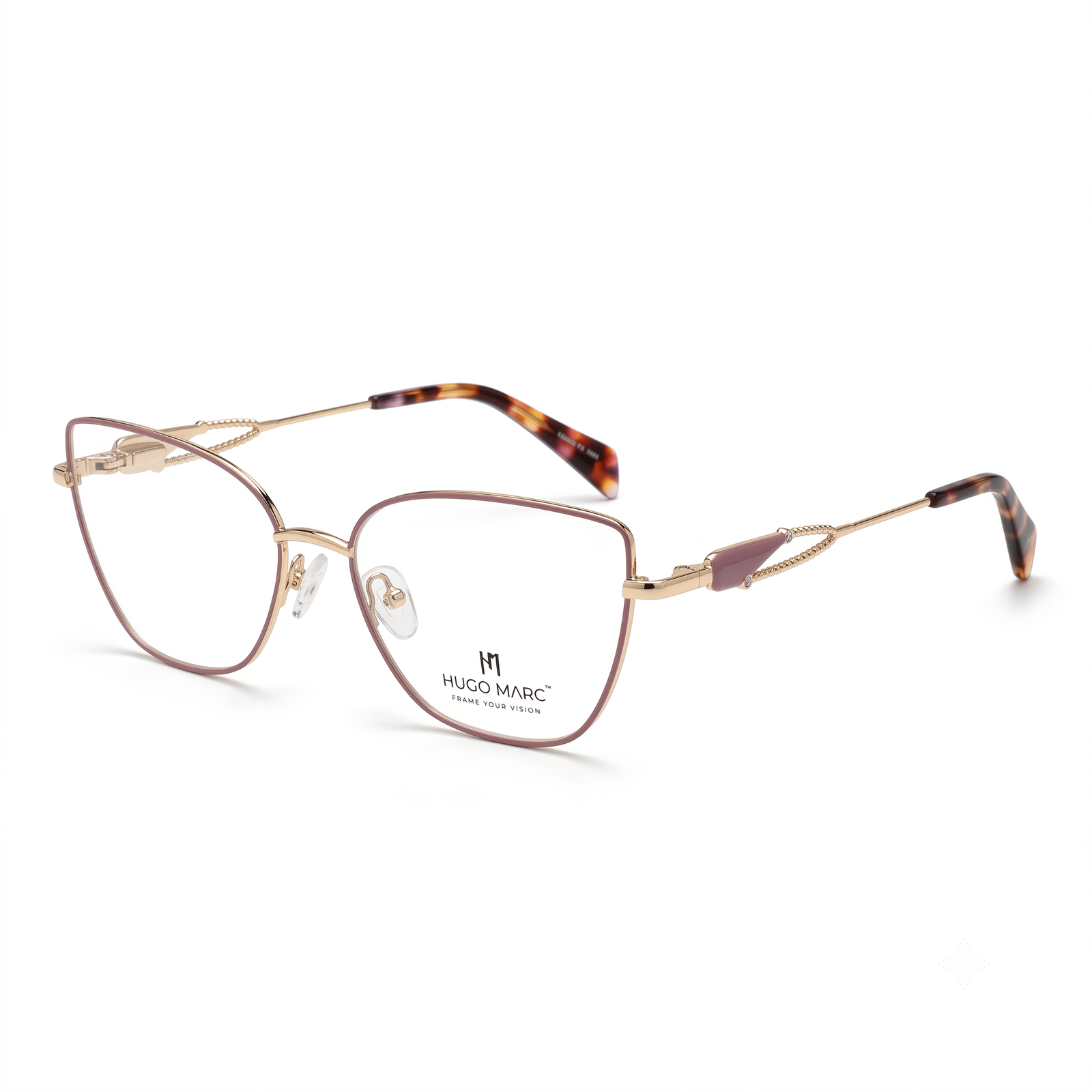 Hugo Marc HM-2053 Geometric Metal Eyeglasses for Women - Image 4