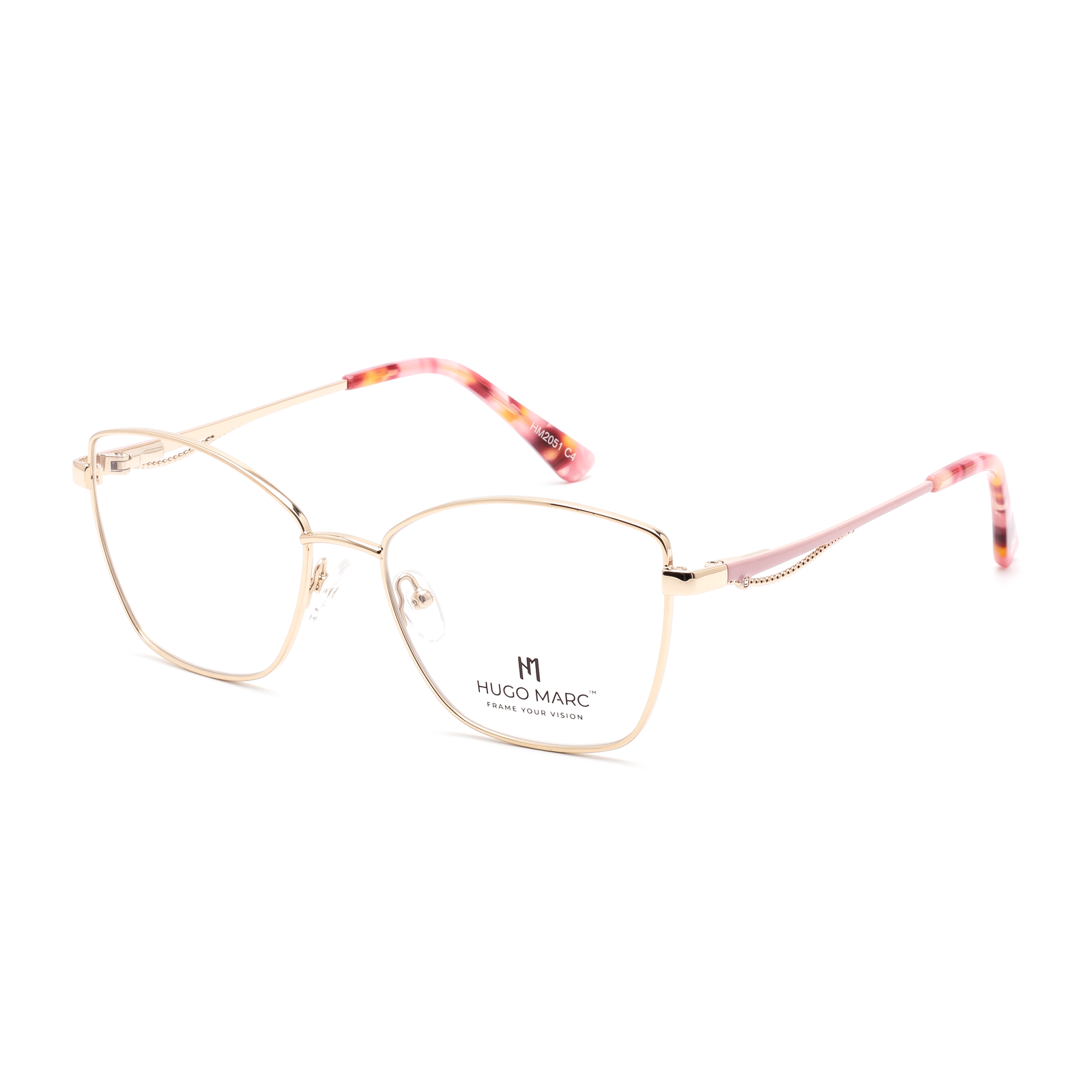 Hugo Marc HM-2051 Elegant Geometric Metal Eyeglasses for Women - Image 3