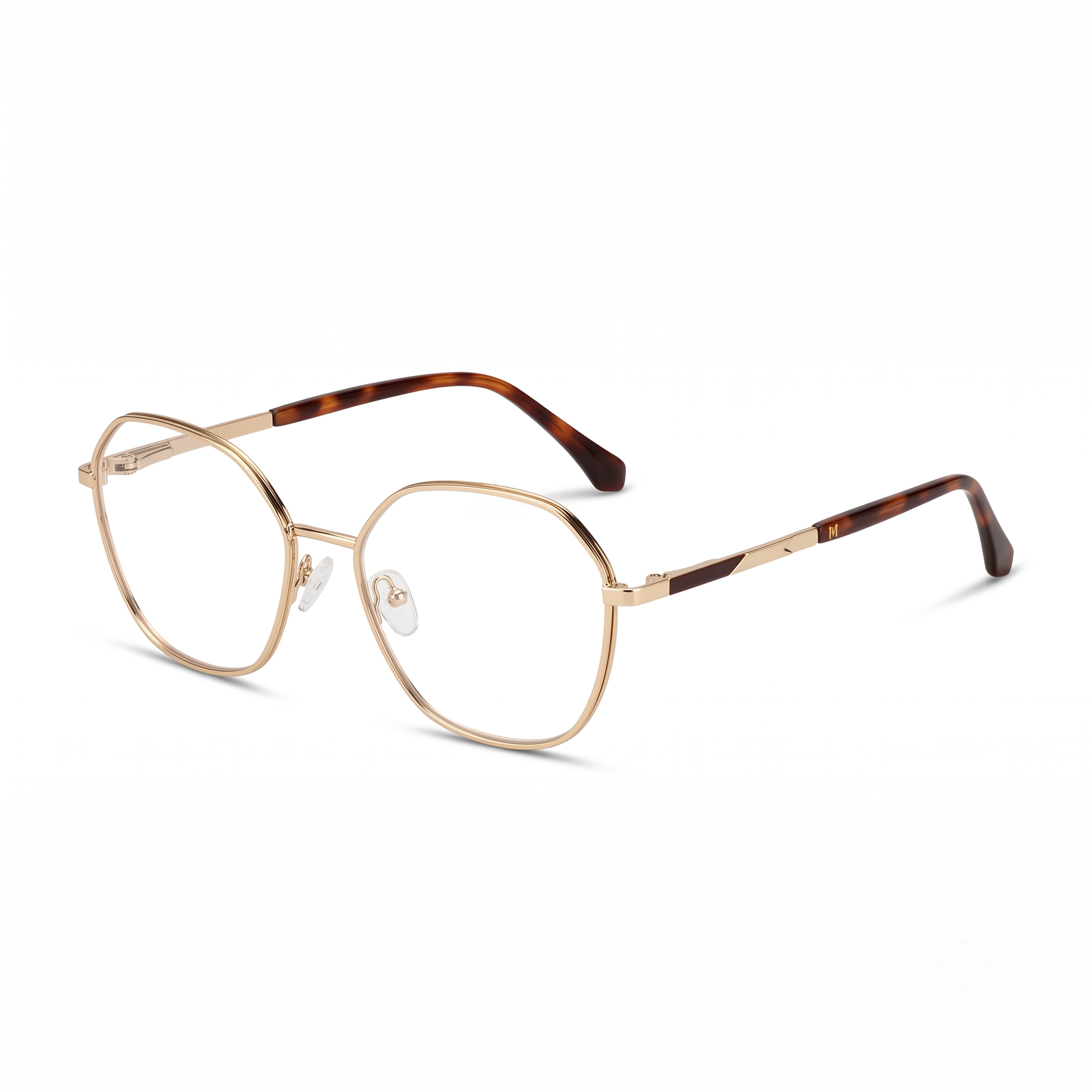 Hugo Marc HM-2127 soft square metal eyeglasses for women