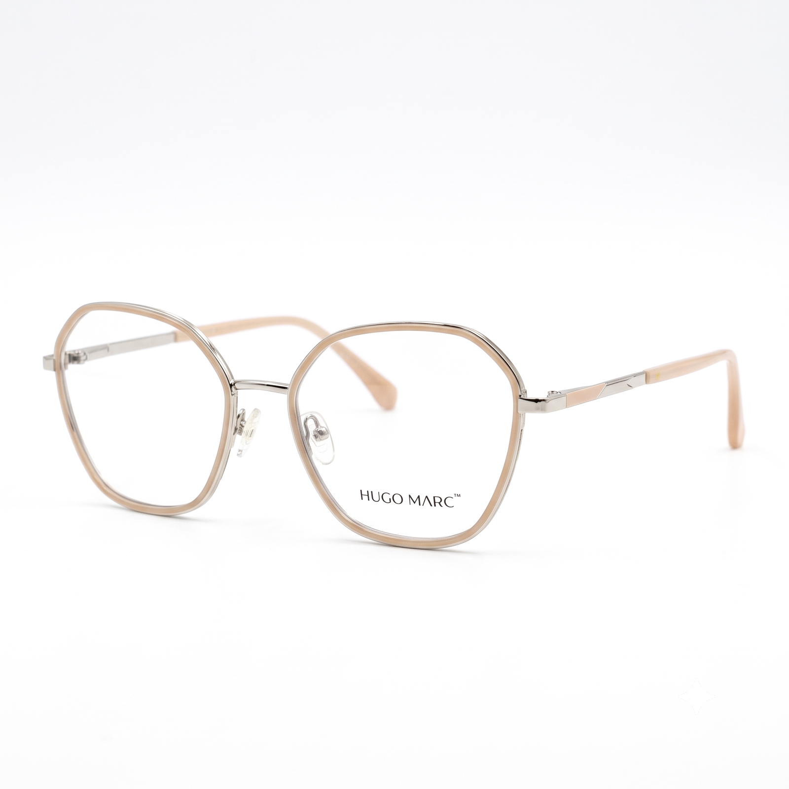 Hugo Marc HM-2127 soft square metal eyeglasses for women