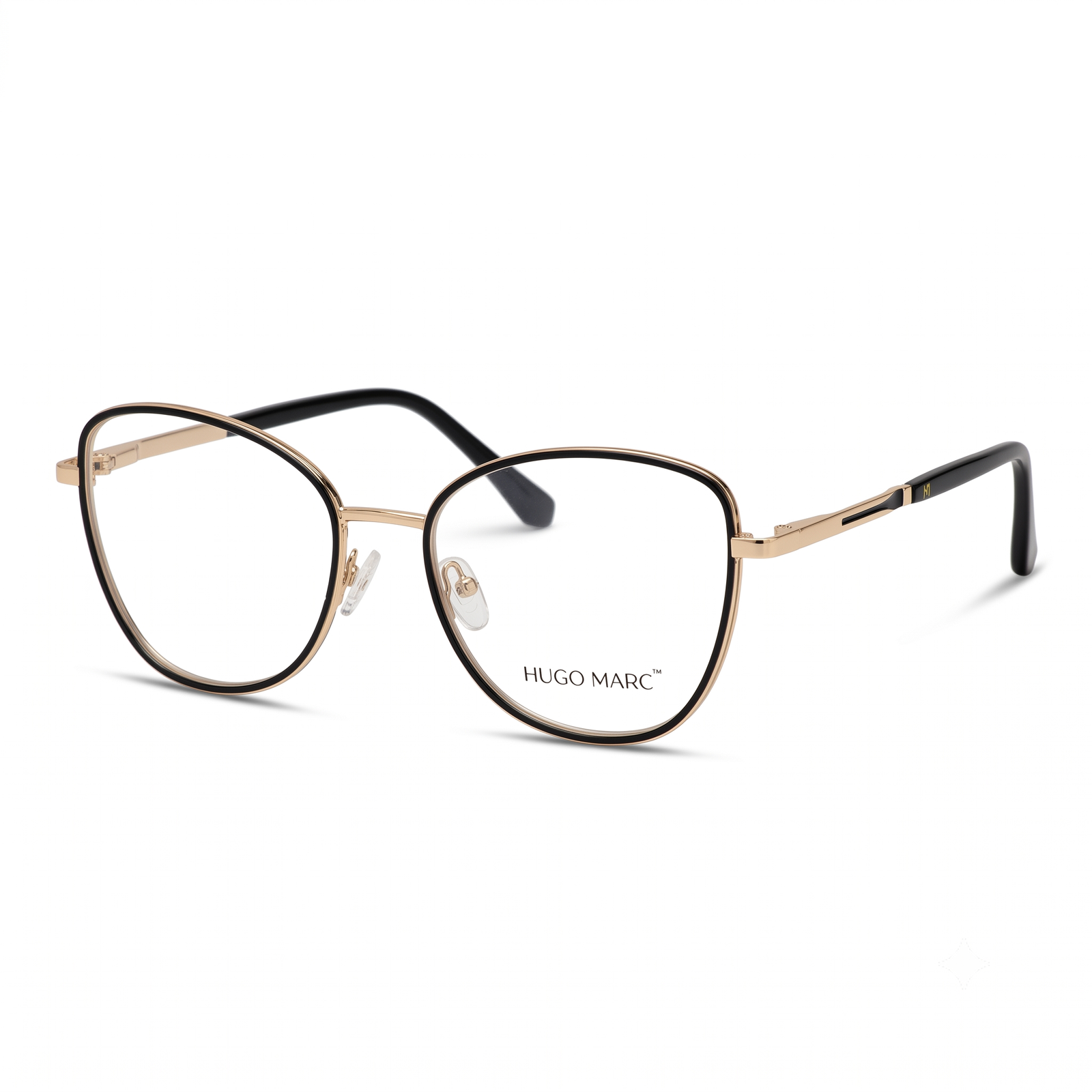 Hugo Marc HM-2128 rounded geometric metal eyeglasses for women