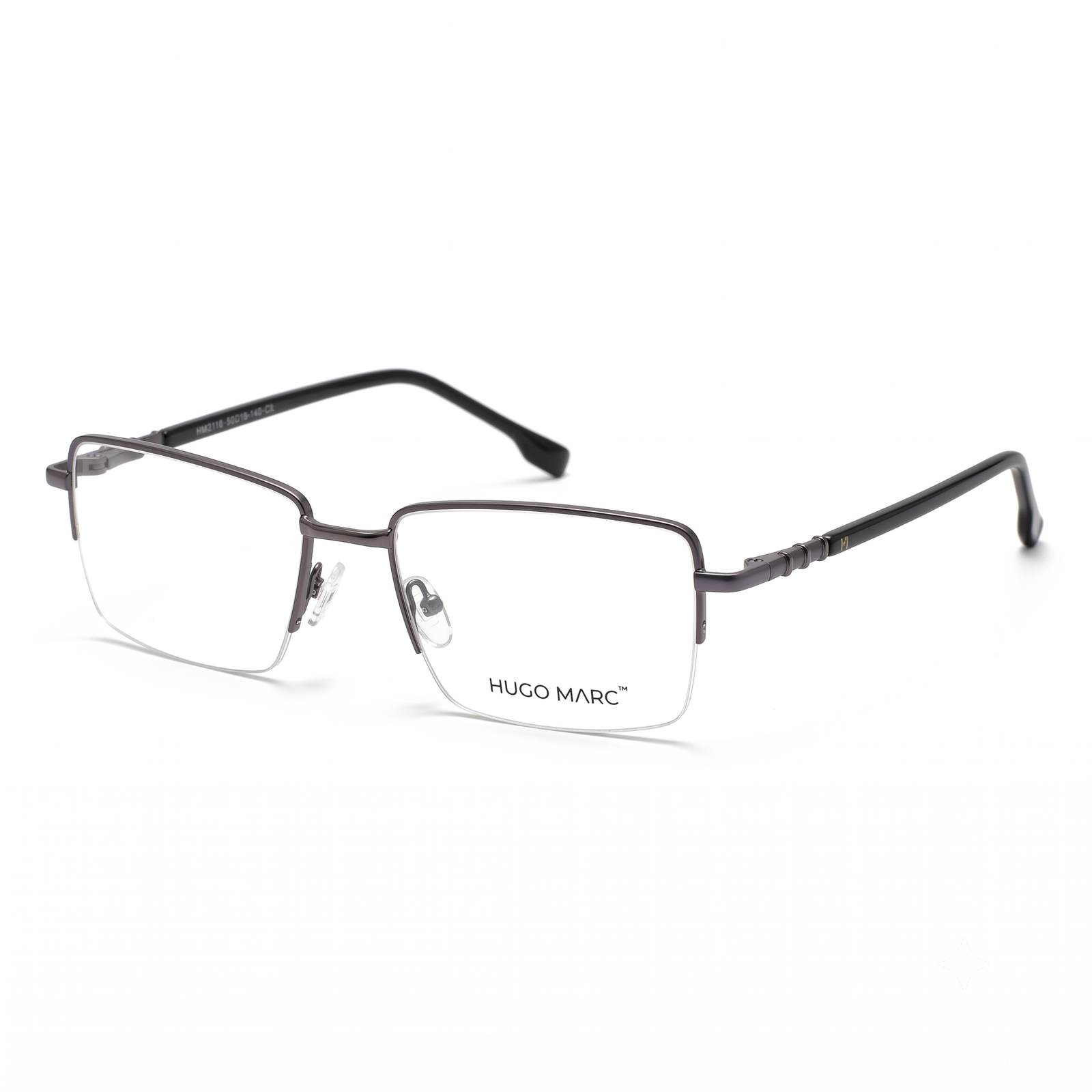 Hugo Marc HM-2116 Men’s Rectangular Metal Eyeglass Frame