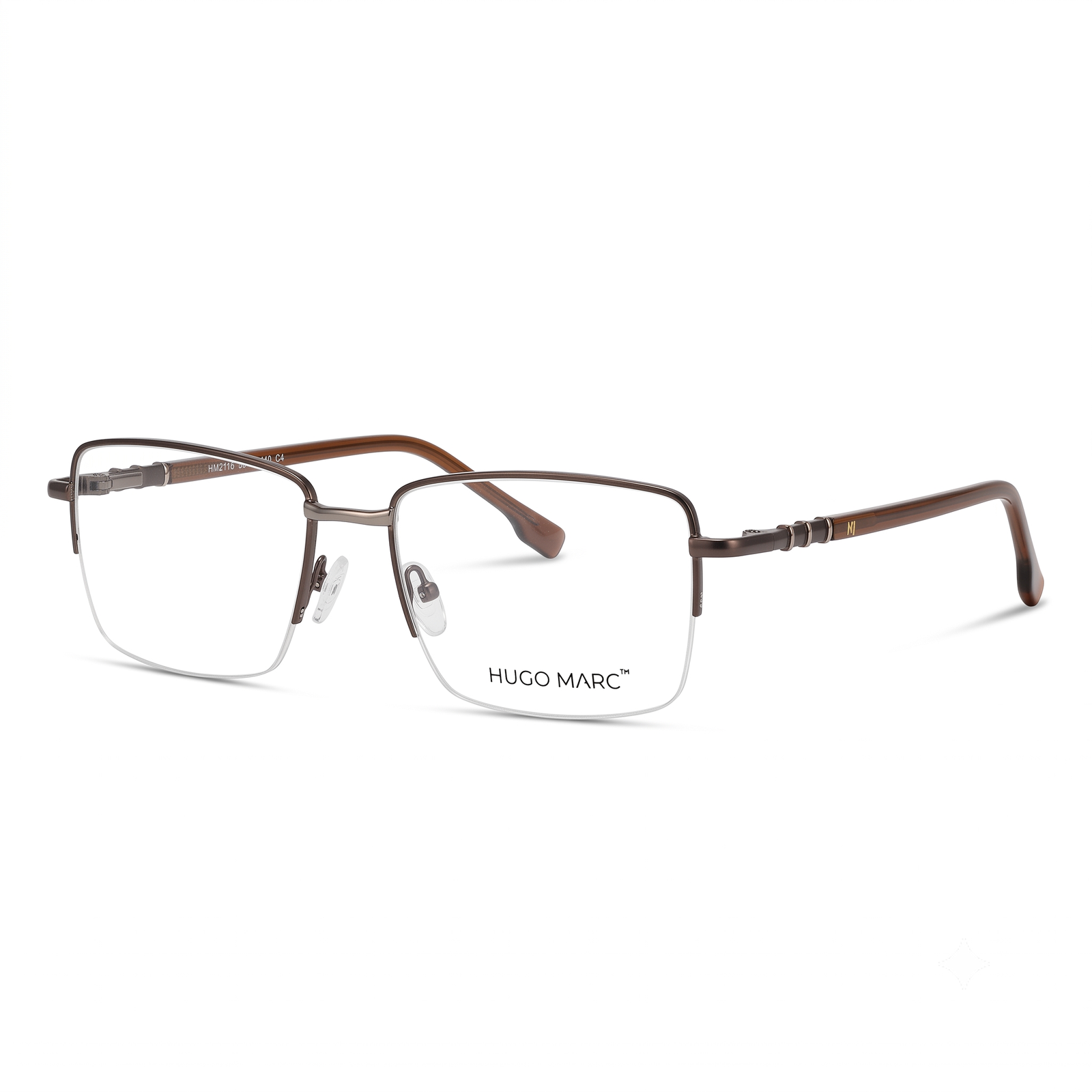 Hugo Marc HM-2116 Men’s Rectangular Metal Eyeglass Frame