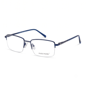 Hugo Marc HM-2119 semi-rimless rectangular metal eyeglasses for men