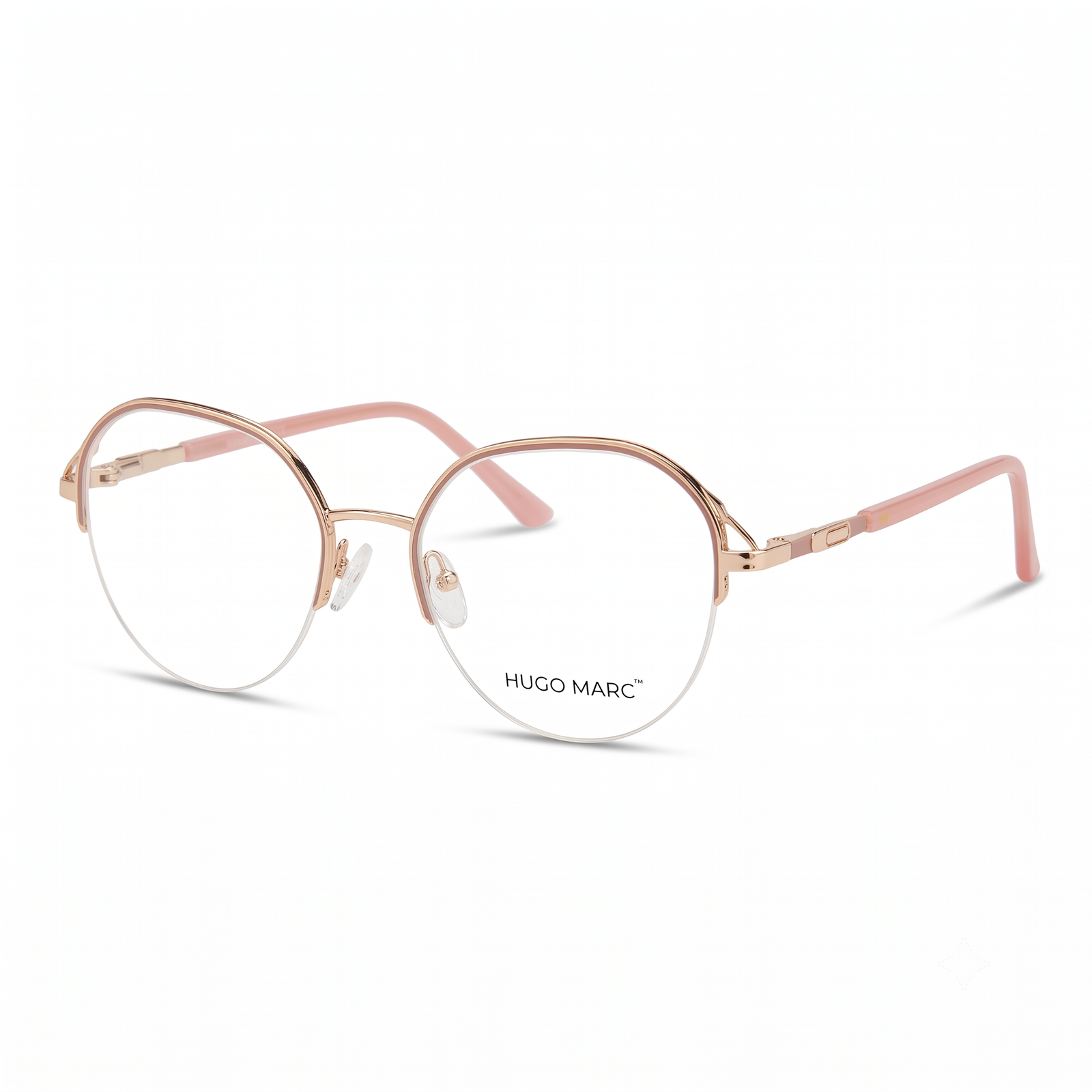 Hugo Marc HM-2126 round metal eyeglasses for women