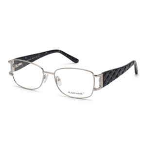 Hugo Marc HM-2143 Women’s Rectangular Metal Eyeglasses – Textured Temple Designer Frame