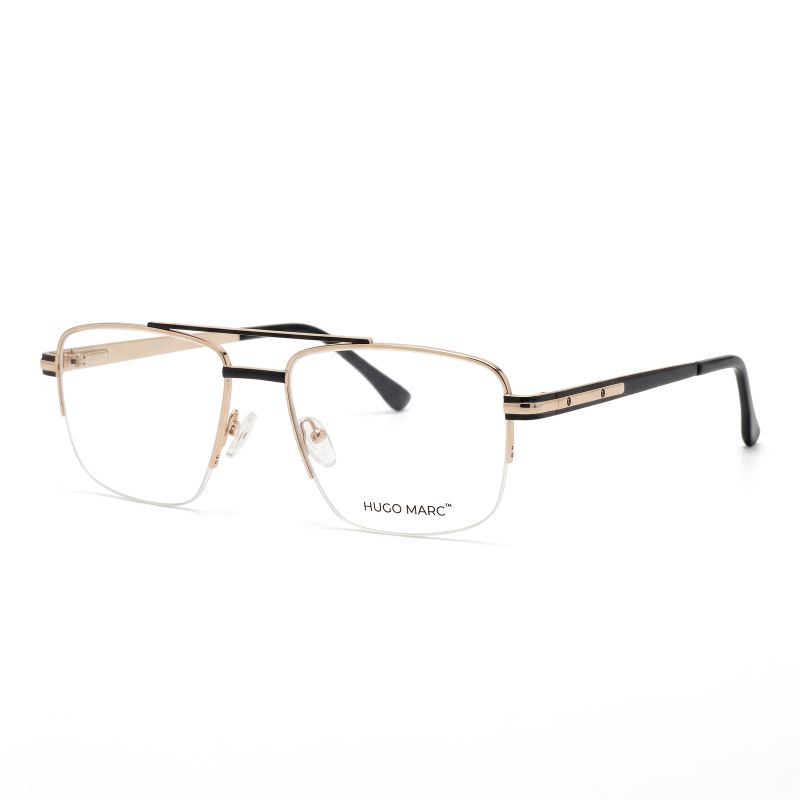 Hugo Marc HM-2164 Men’s Rectangular Semi-Rimless Eyeglass Frame