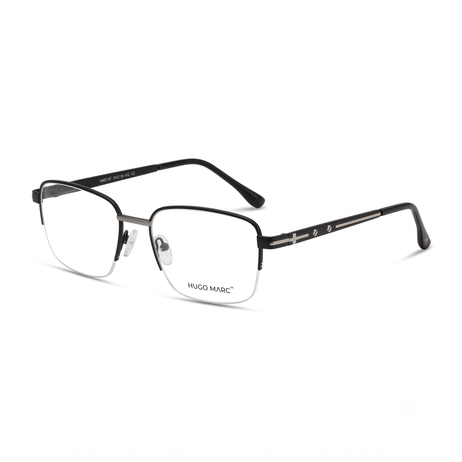 Hugo Marc HM-2167 Men’s Rectangular Semi-Rimless Eyeglass Frame