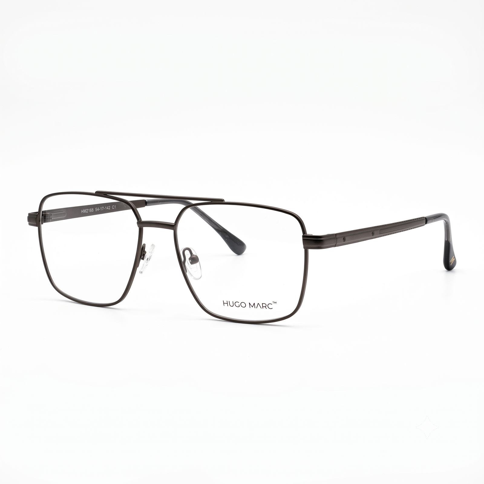Hugo Marc HM-2168 Men’s Rectangular Metal Eyeglass Frame - Image 4